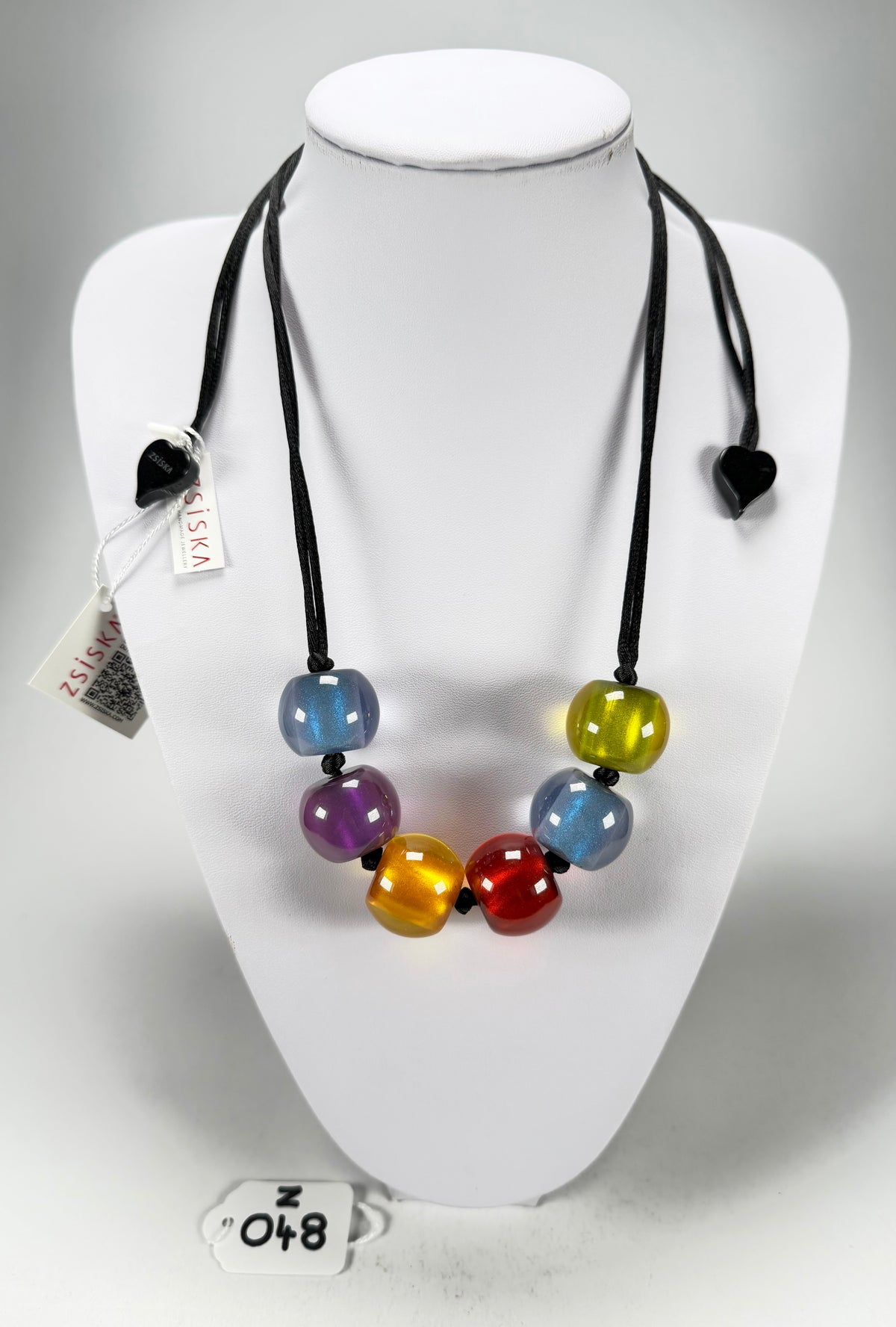 Zsiska - Colourful Beads 6 Bead New Spectrum Resin Necklace ( 40101200499Q06 )