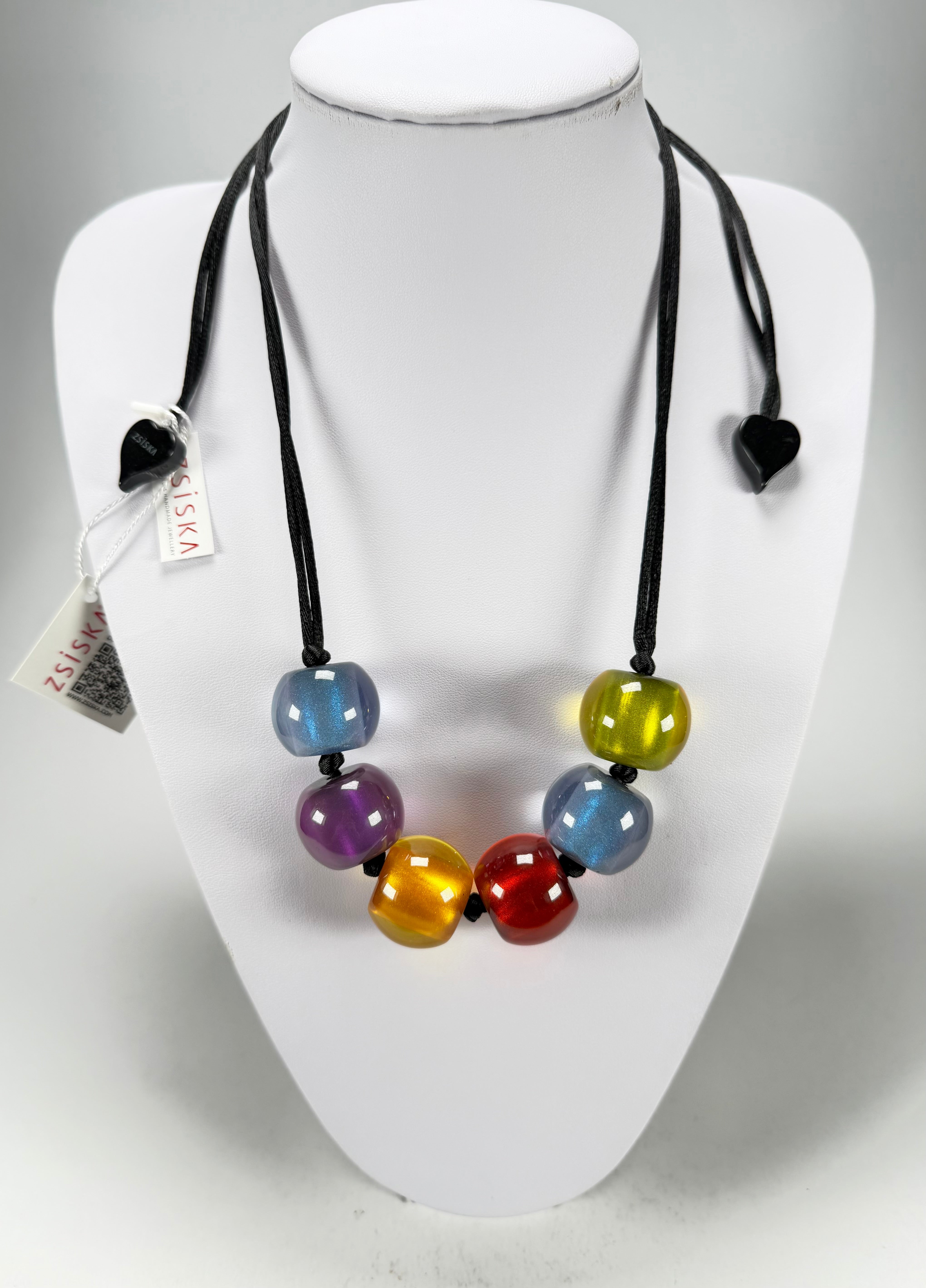 Zsiska - Colourful Beads 6 Bead New Spectrum Resin Necklace ( 40101200499Q06 )