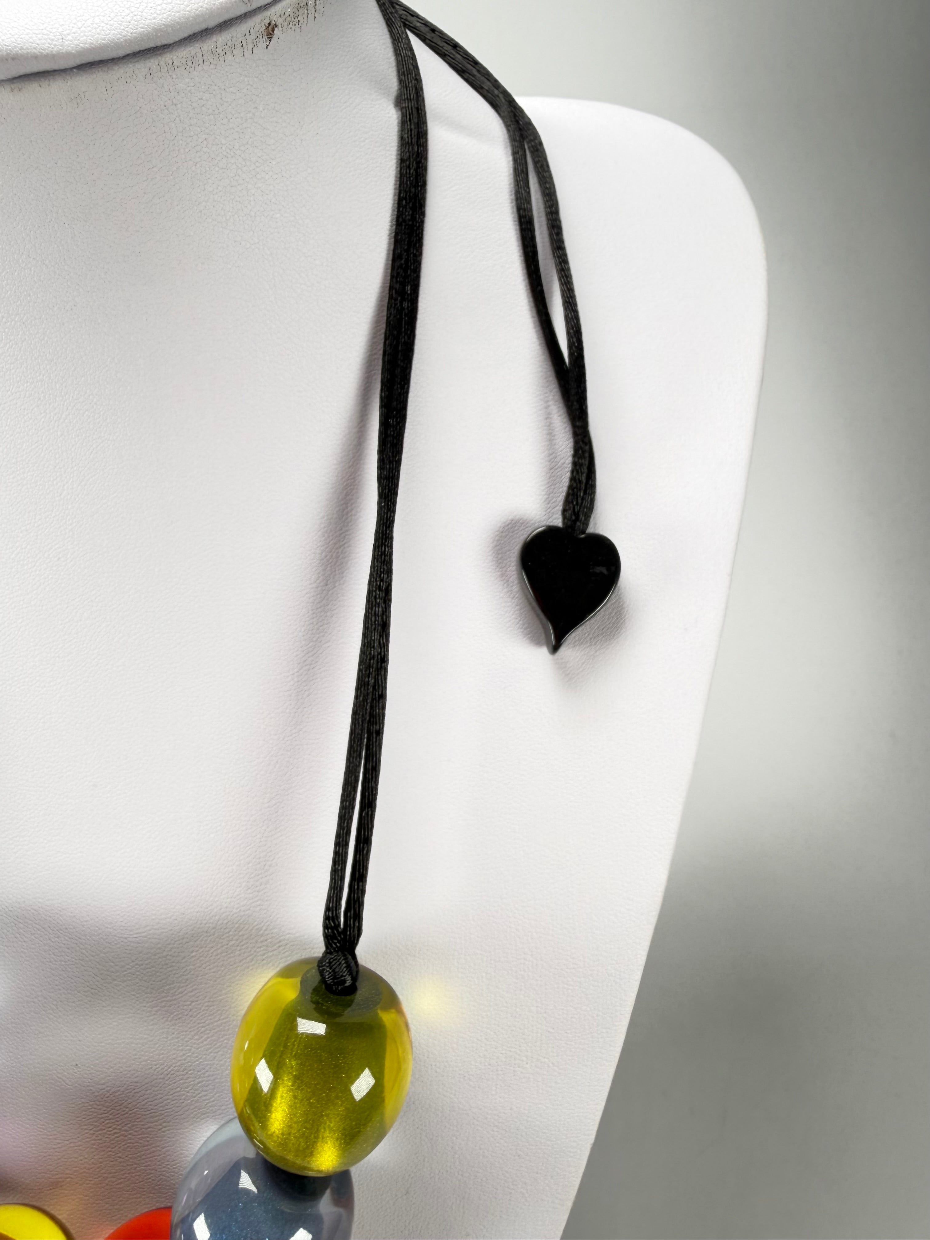 Zsiska - Colourful Beads 6 Bead New Spectrum Resin Necklace ( 40101200499Q06 )