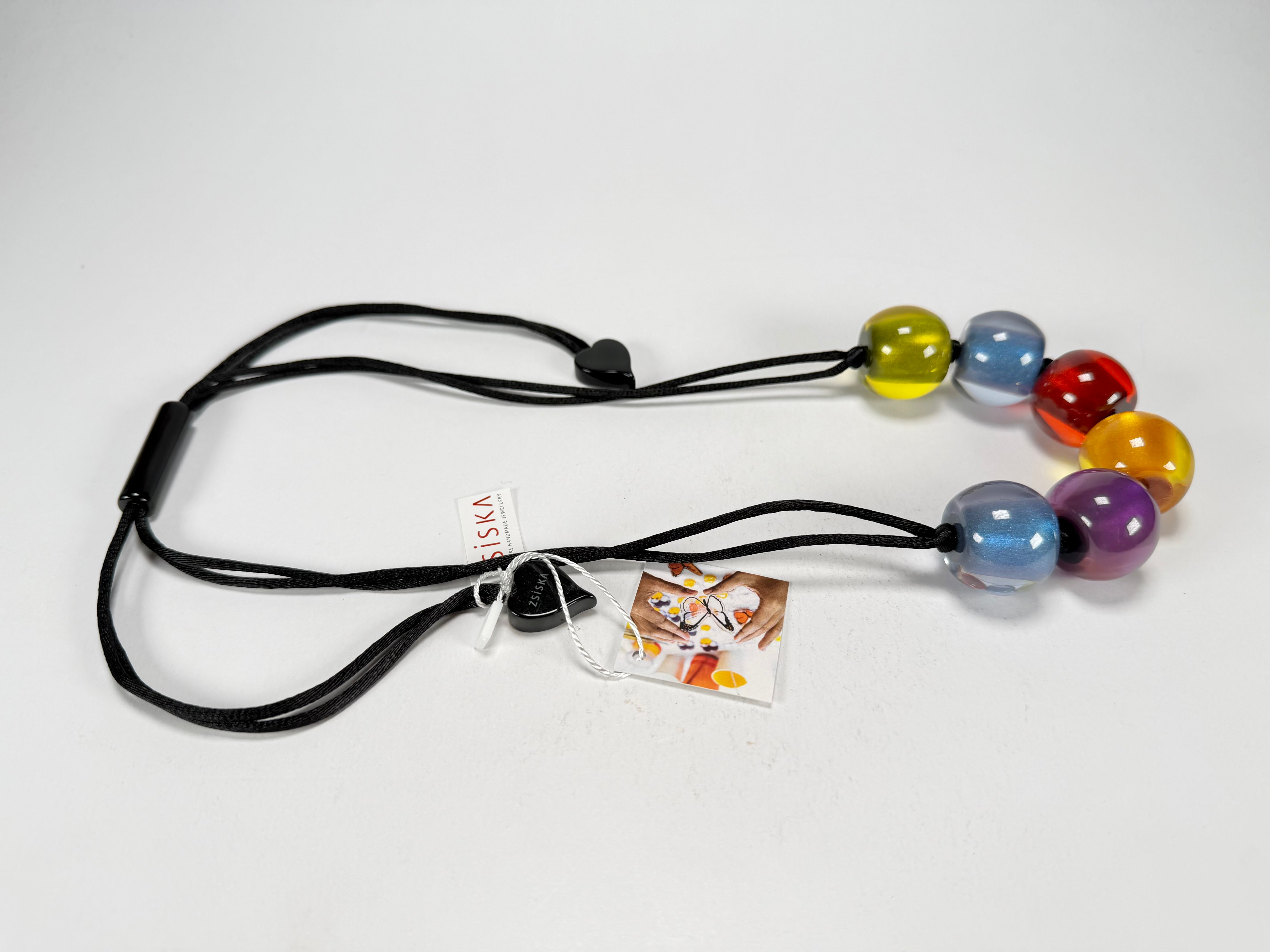 Zsiska - Colourful Beads 6 Bead New Spectrum Resin Necklace ( 40101200499Q06 )