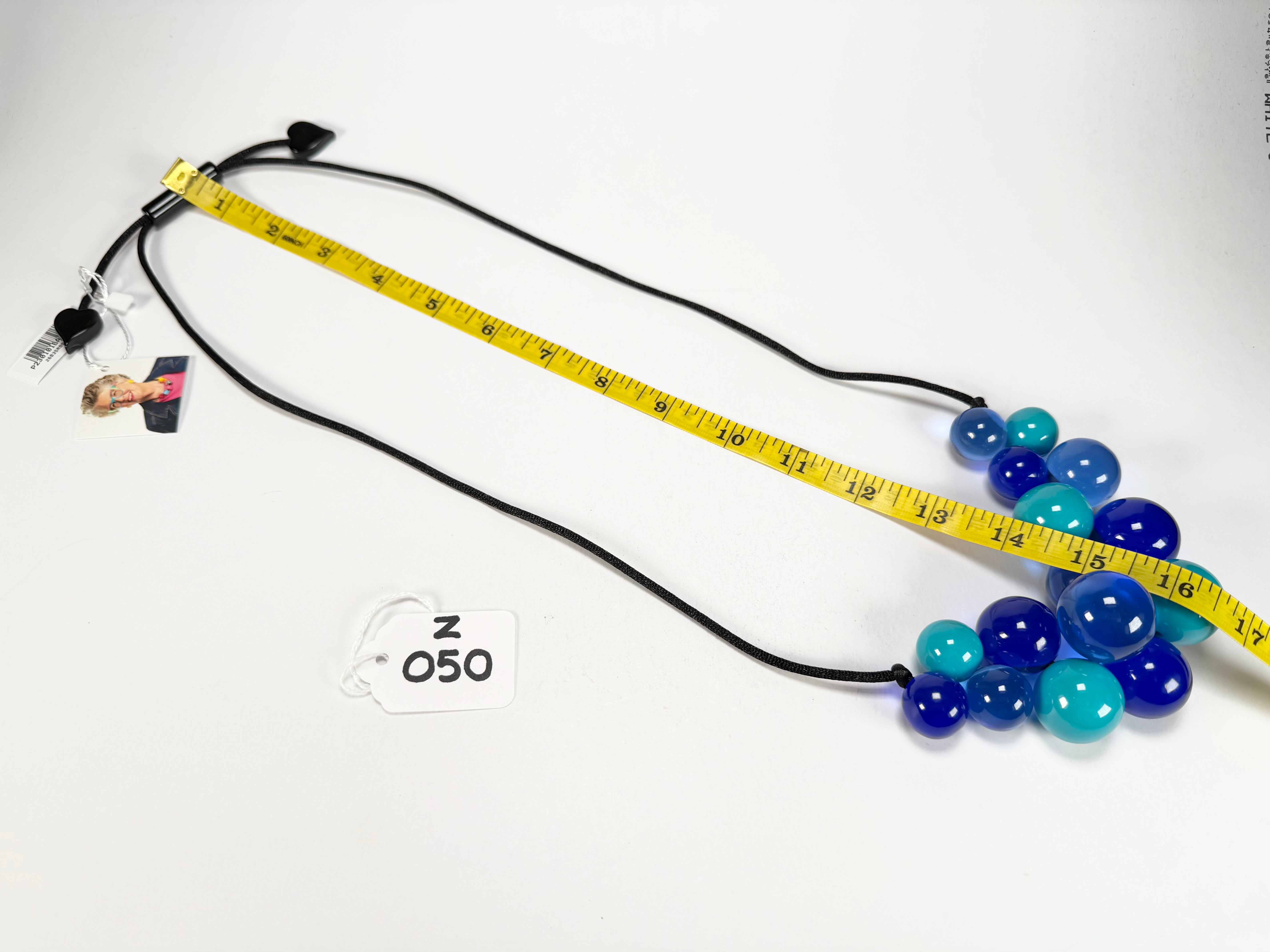 Zsiska - Baubles Blue & Turquoise Resin Necklace ( P230101BAU1Q15 )