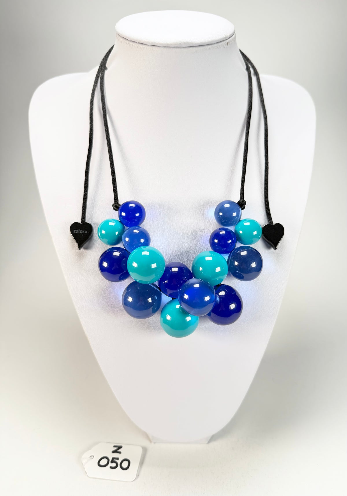 Zsiska - Baubles Blue & Turquoise Resin Necklace ( P230101BAU1Q15 )