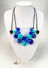 Zsiska - Baubles Blue & Turquoise Resin Necklace ( P230101BAU1Q15 )