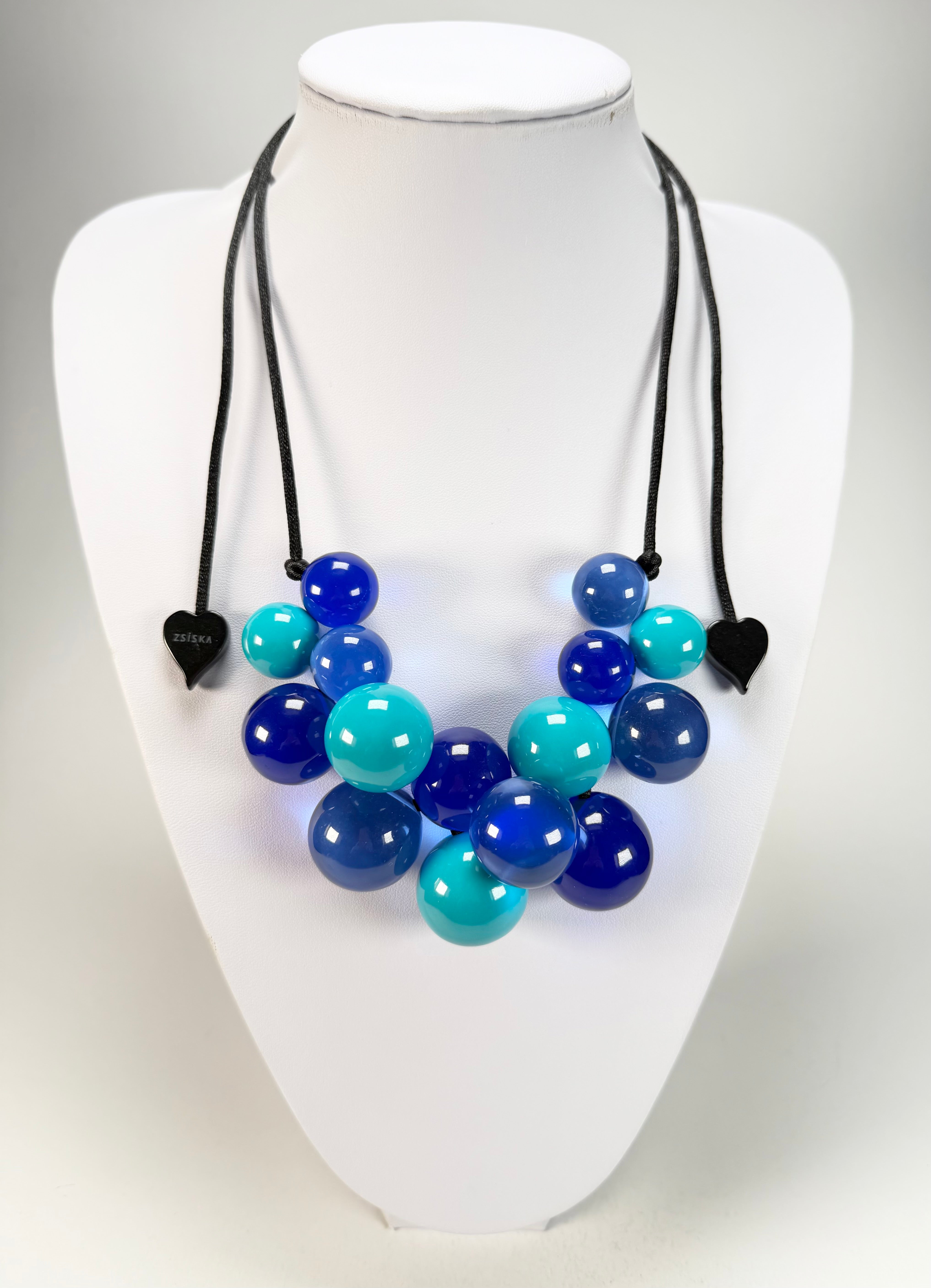Zsiska - Baubles Blue & Turquoise Resin Necklace ( P230101BAU1Q15 )