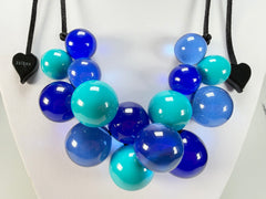 Zsiska - Baubles Blue & Turquoise Resin Necklace ( P230101BAU1Q15 )