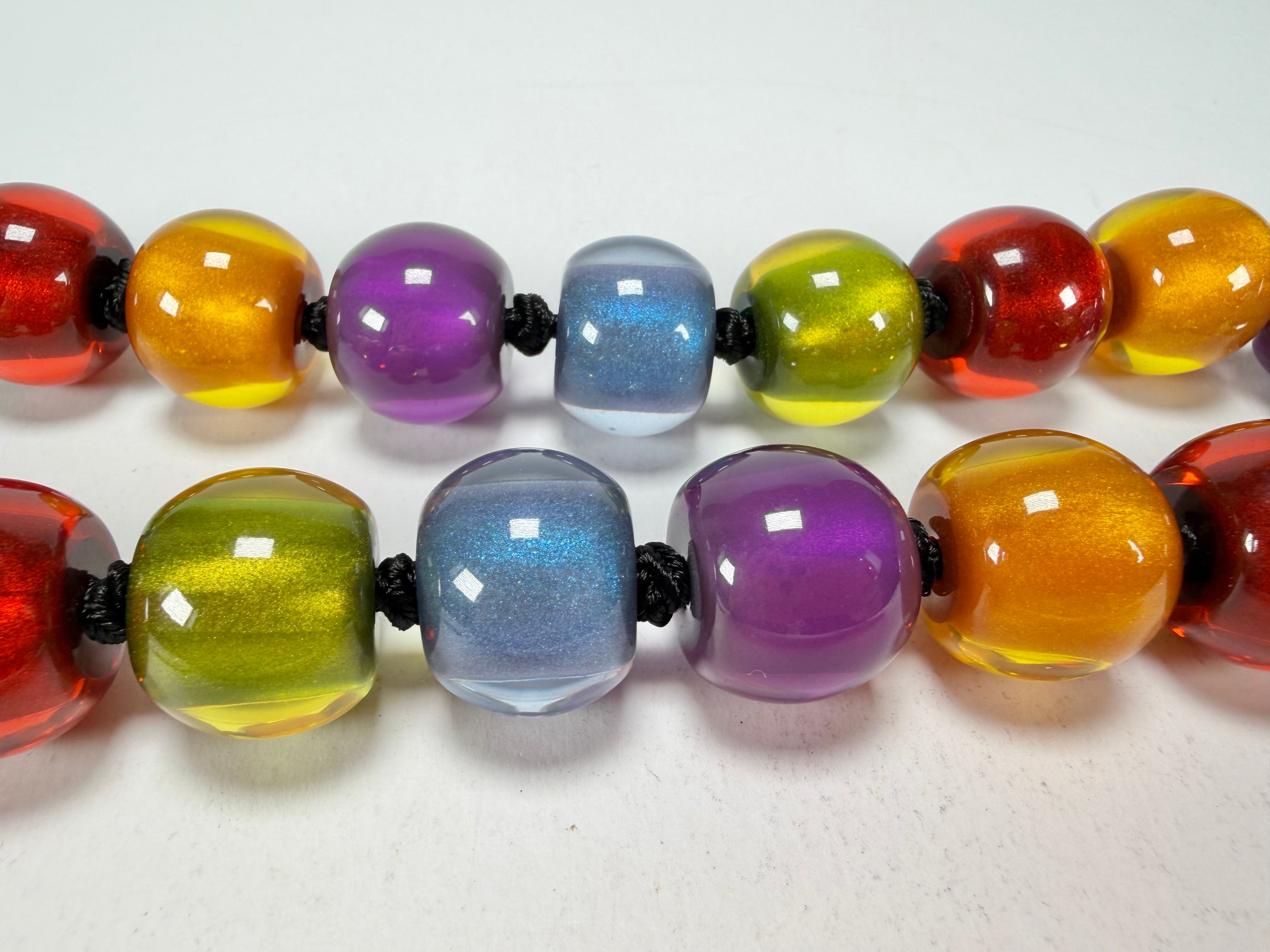 Zsiska - Colourful Beads 20 Bead New Spectrum Resin Necklace ( 40101170499Q20 )