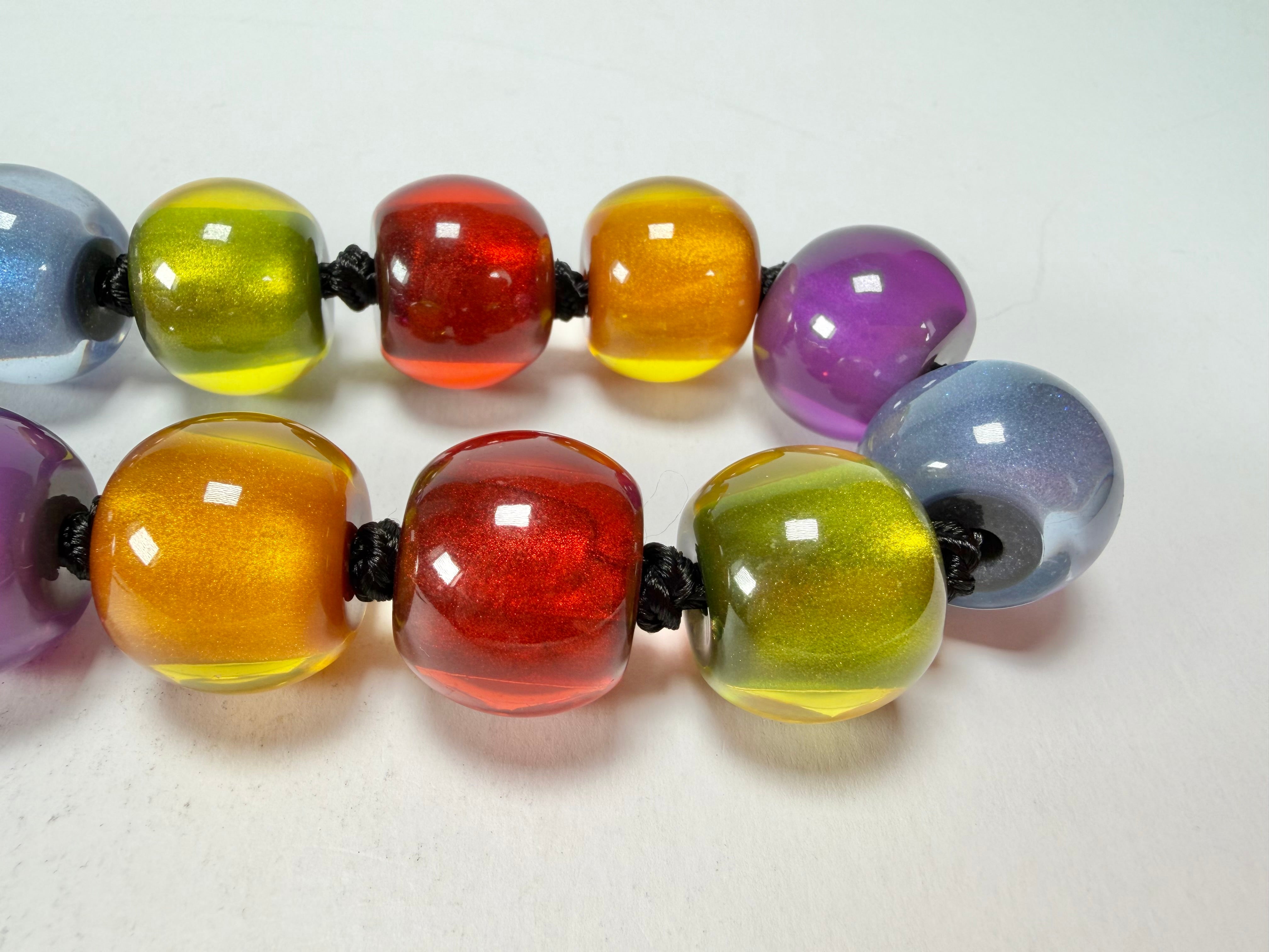 Zsiska - Colourful Beads 20 Bead New Spectrum Resin Necklace ( 40101170499Q20 )