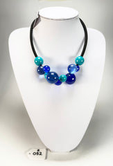 Zsiska - Baubles Blue & Turquoise 11 Bead Resin Necklace ( P230150BAU1Q11 )