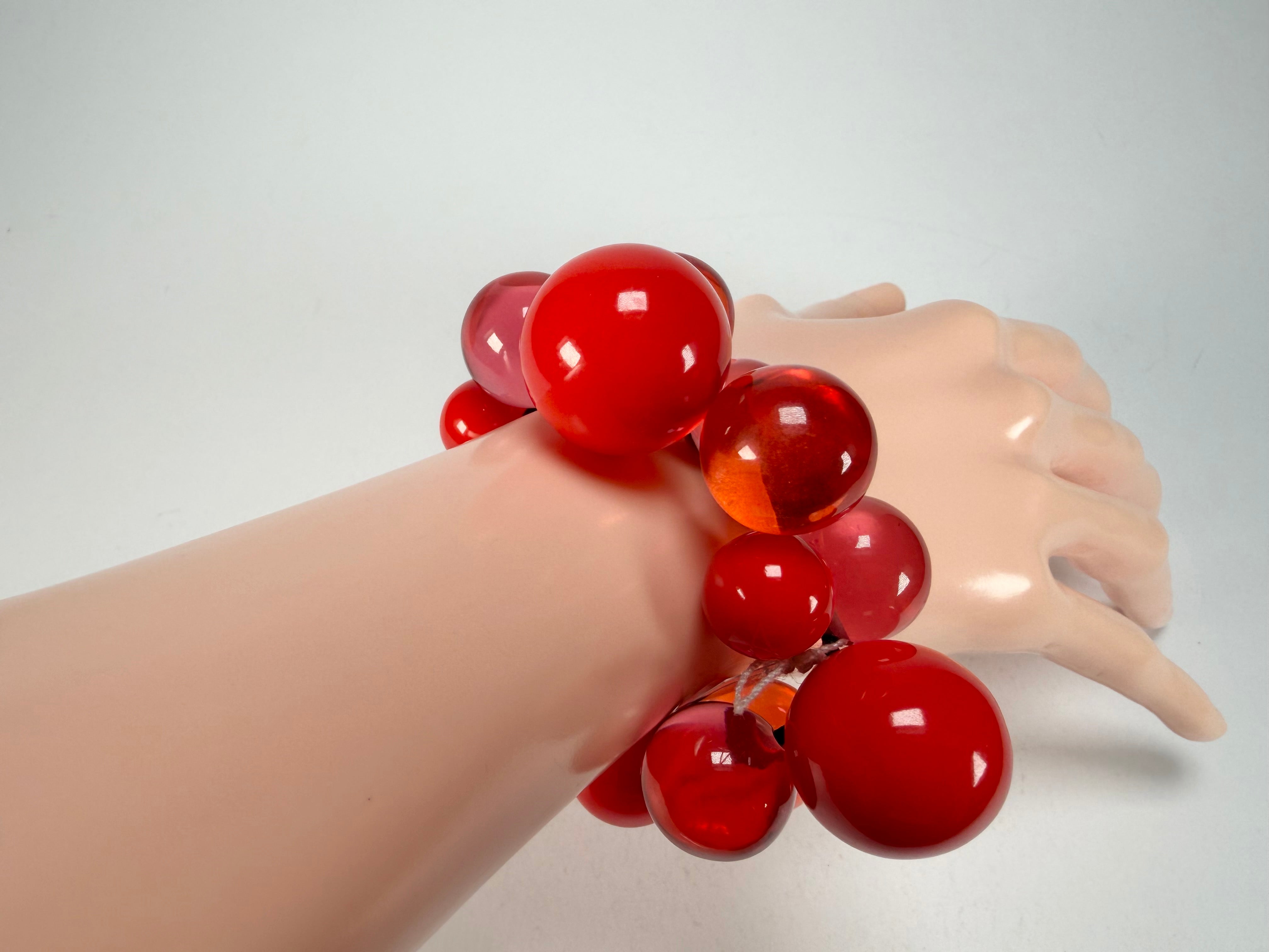 Zsiska - Baubles Red Mix Large Resin Bracelet ( P230301BAU3Q0L )