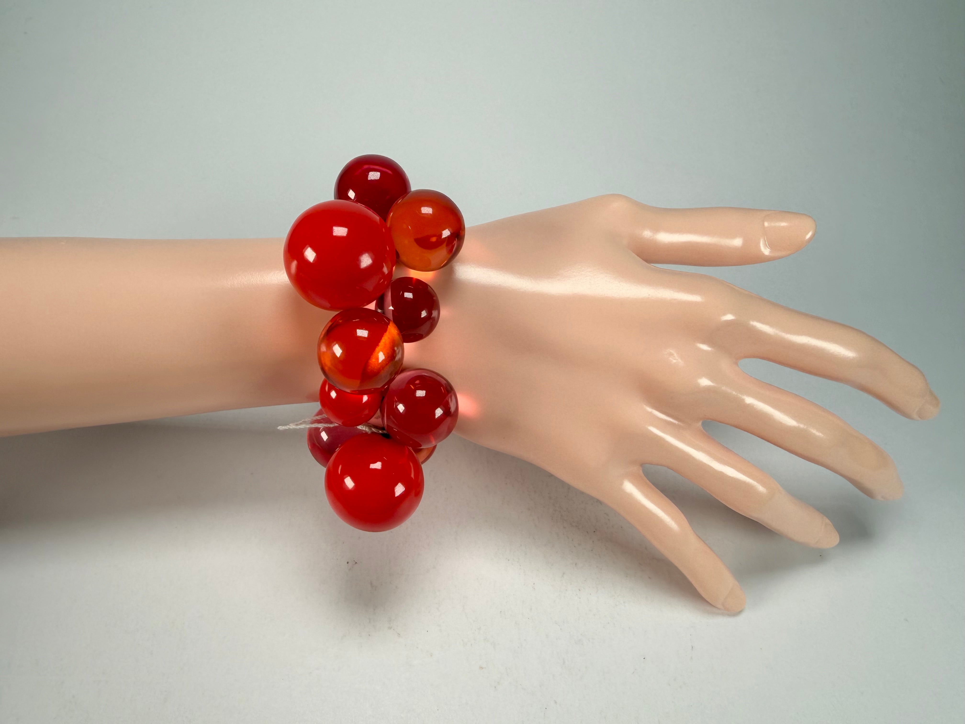 Zsiska - Baubles Red Mix Large Resin Bracelet ( P230301BAU3Q0L )