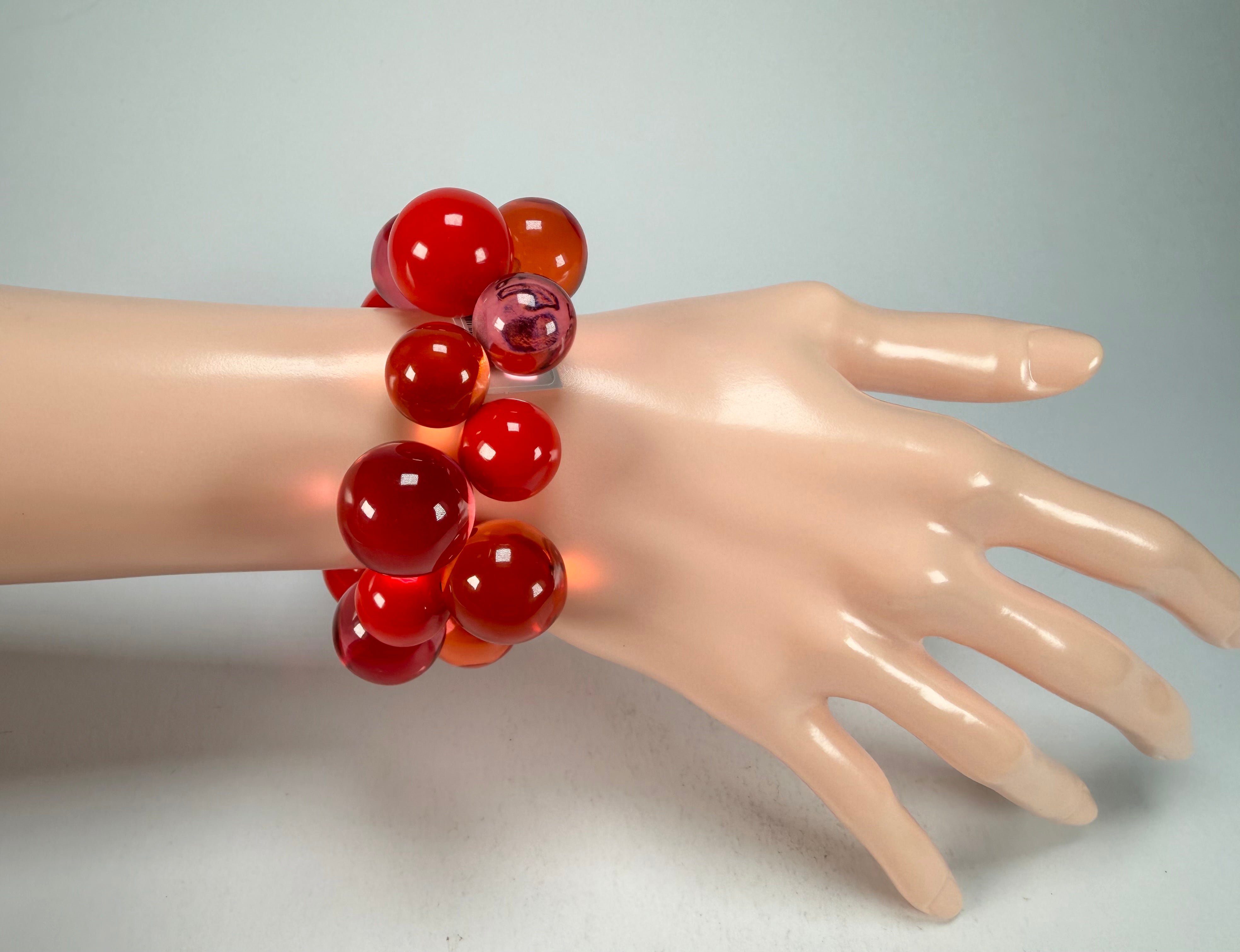 Zsiska - Baubles Red Mix Large Resin Bracelet ( P230301BAU3Q0L )