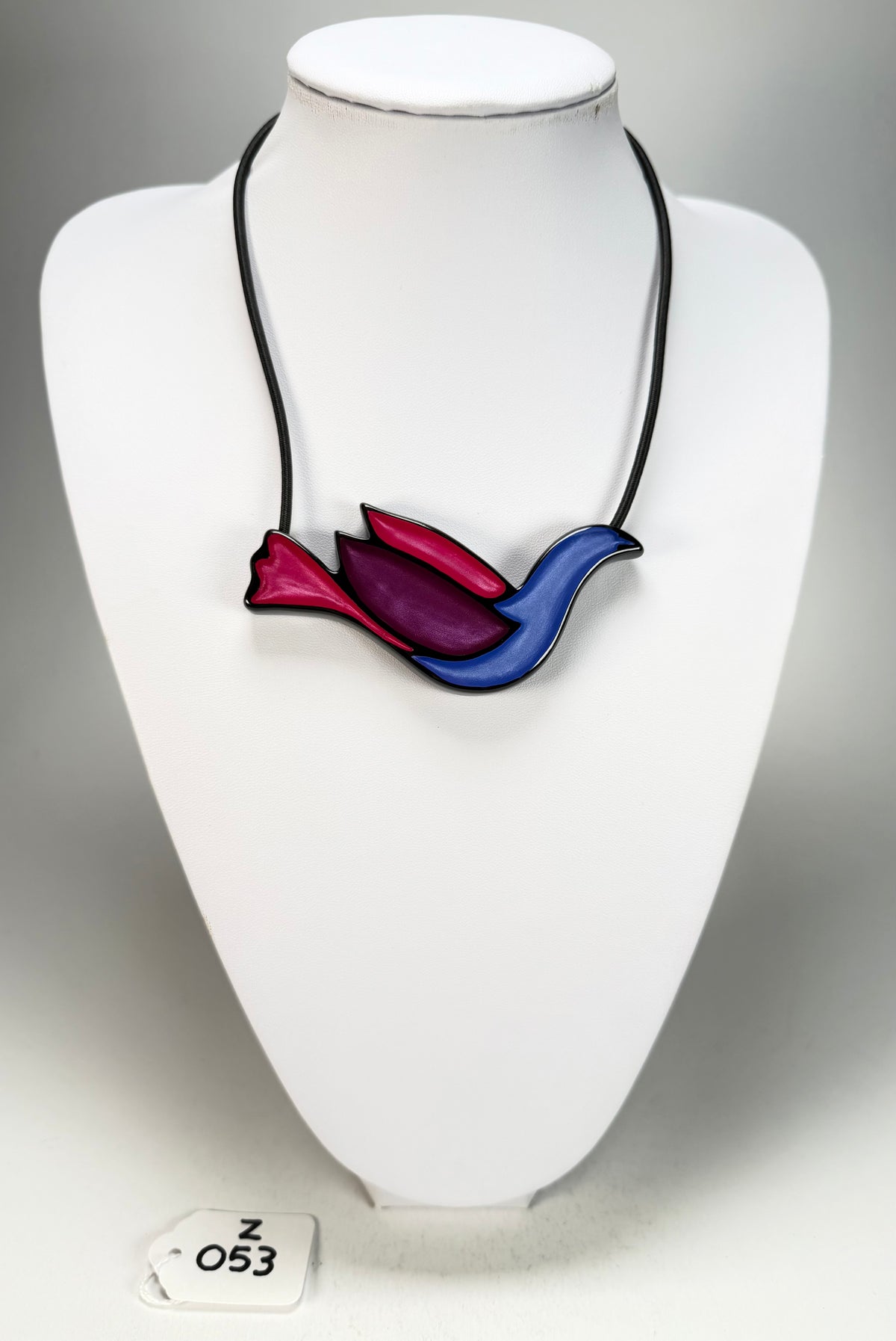 Zsiska - Paradise "Pendant" BLPU Blue And Purple Resin Necklace ( P250150BLPUQ01 )