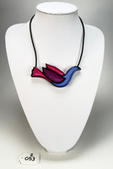 Zsiska - Paradise "Pendant" BLPU Blue And Purple Resin Necklace ( P250150BLPUQ01 )