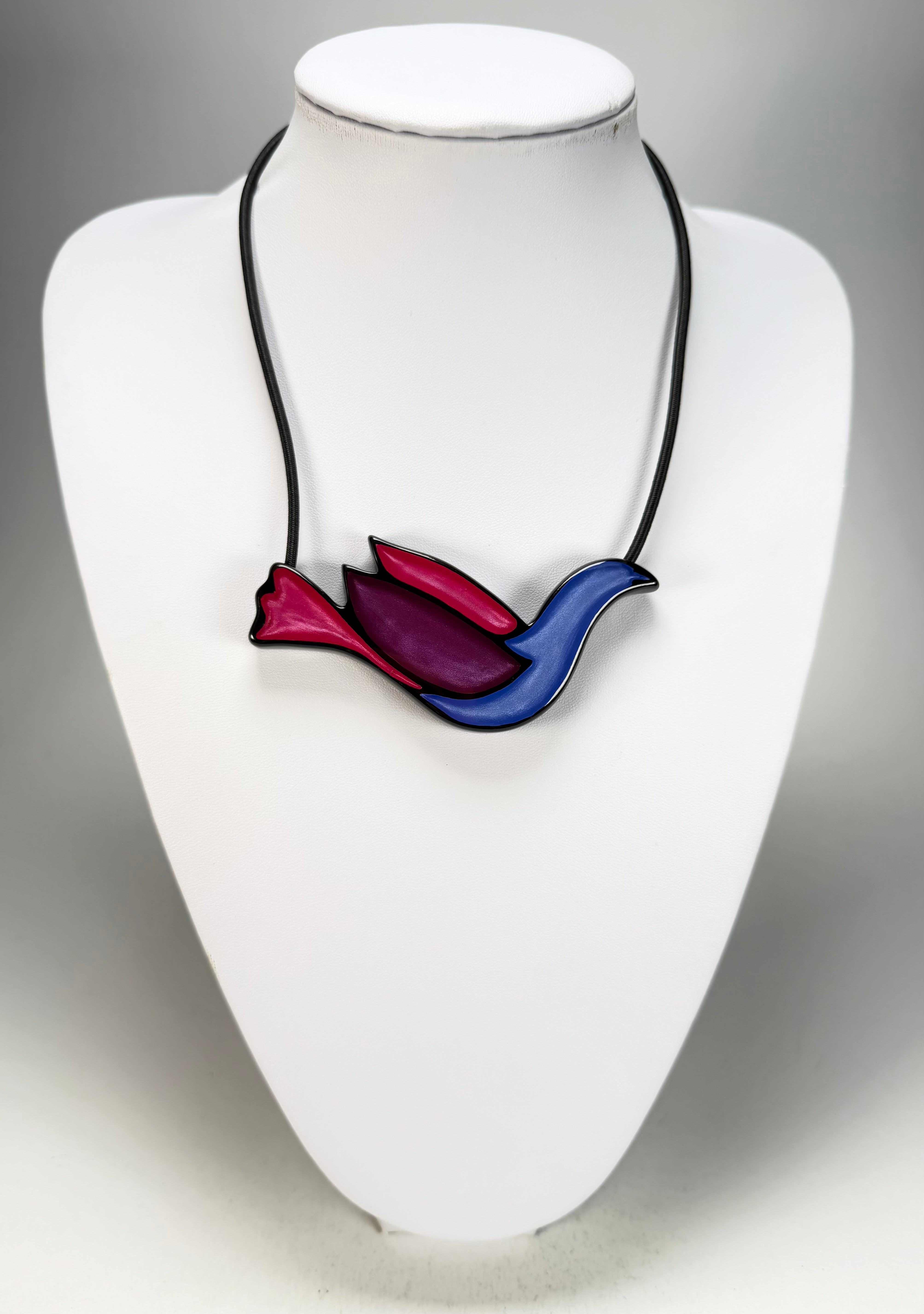 Zsiska - Paradise "Pendant" BLPU Blue And Purple Resin Necklace ( P250150BLPUQ01 )