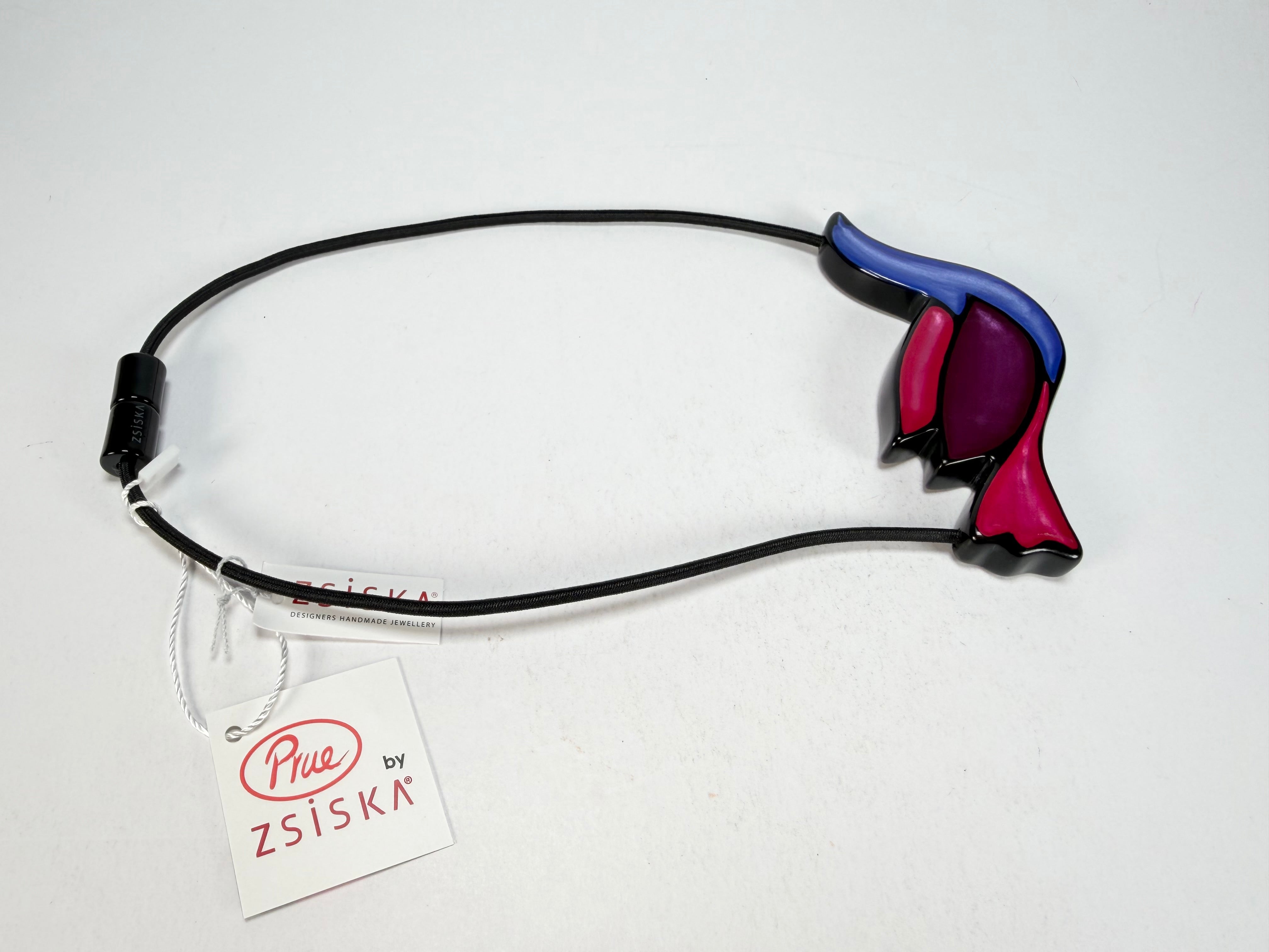 Zsiska - Paradise "Pendant" BLPU Blue And Purple Resin Necklace ( P250150BLPUQ01 )