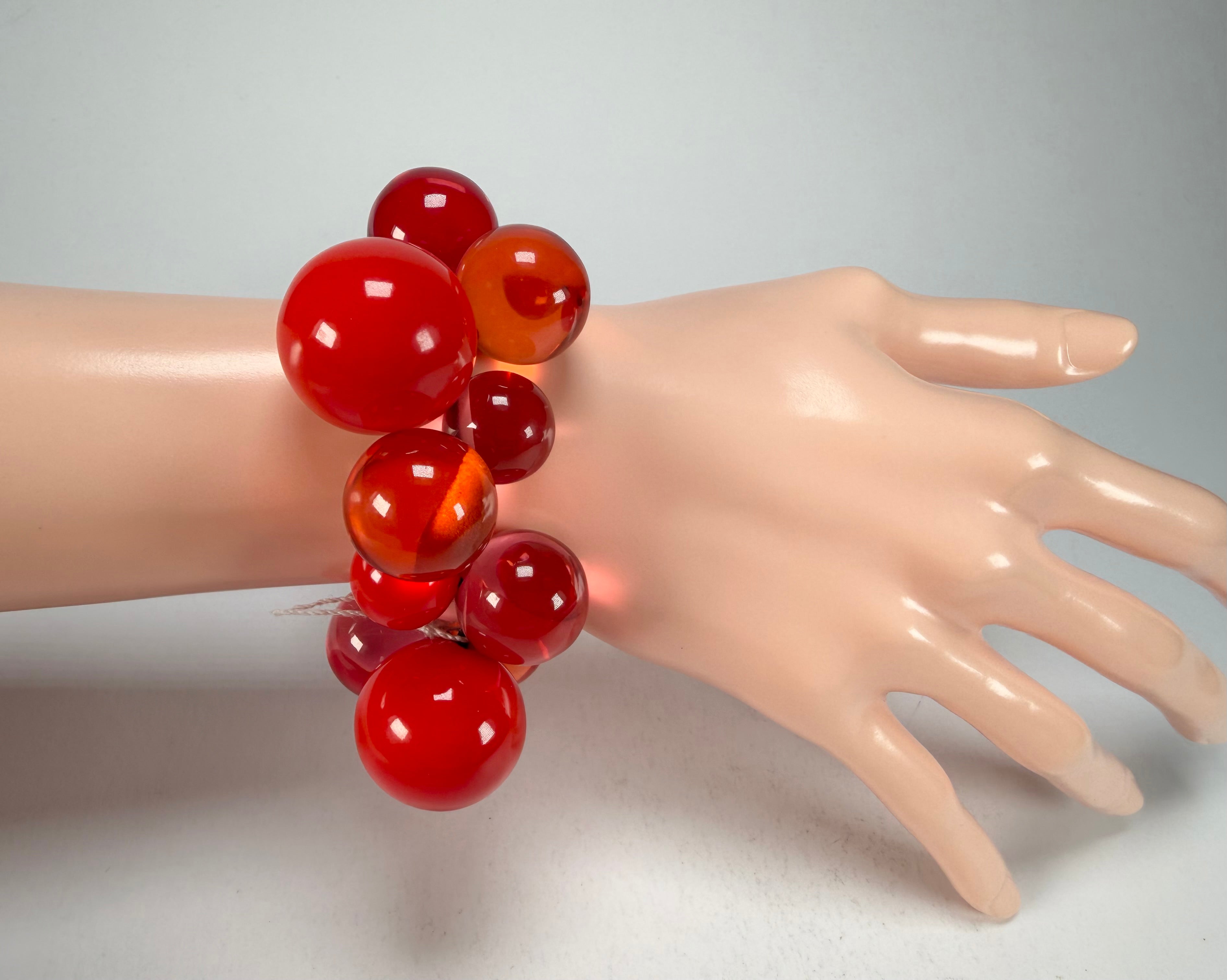 Zsiska - Baubles Red Mix Large Resin Bracelet ( P230301BAU3Q0L )