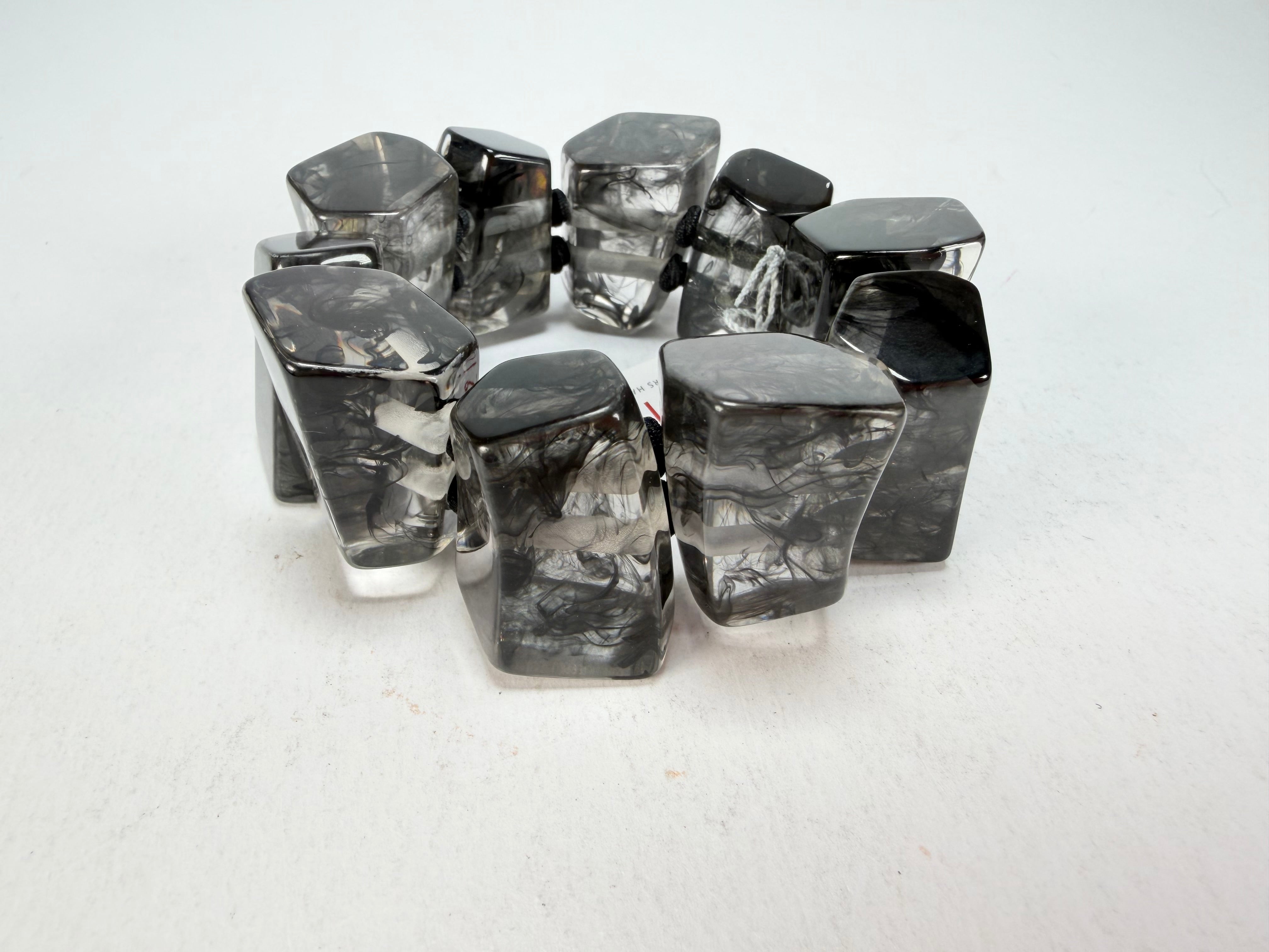 Zsiska - Emocion Marble Black Large Resin Bracelet ( 9150301MBLAQ0L )