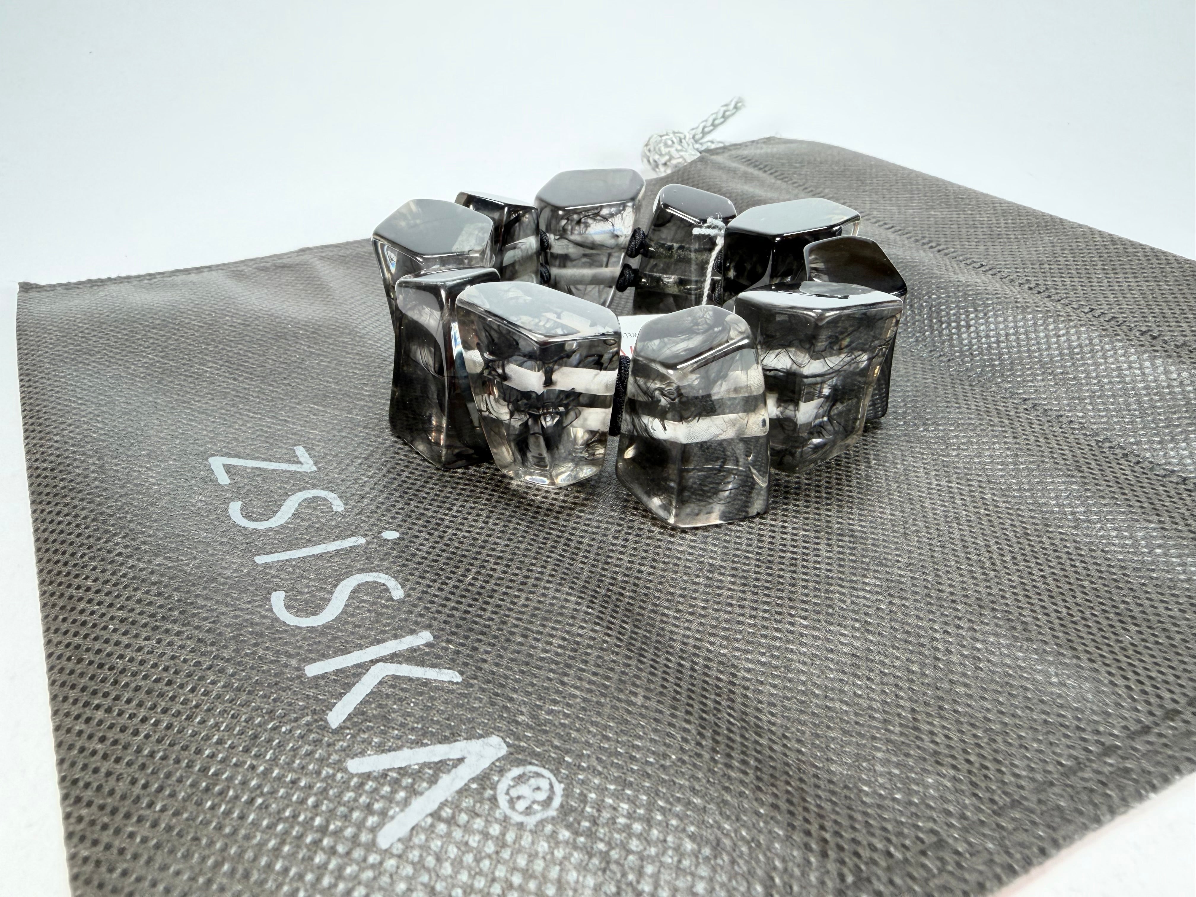 Zsiska - Emocion Marble Black Large Resin Bracelet ( 9150301MBLAQ0L )