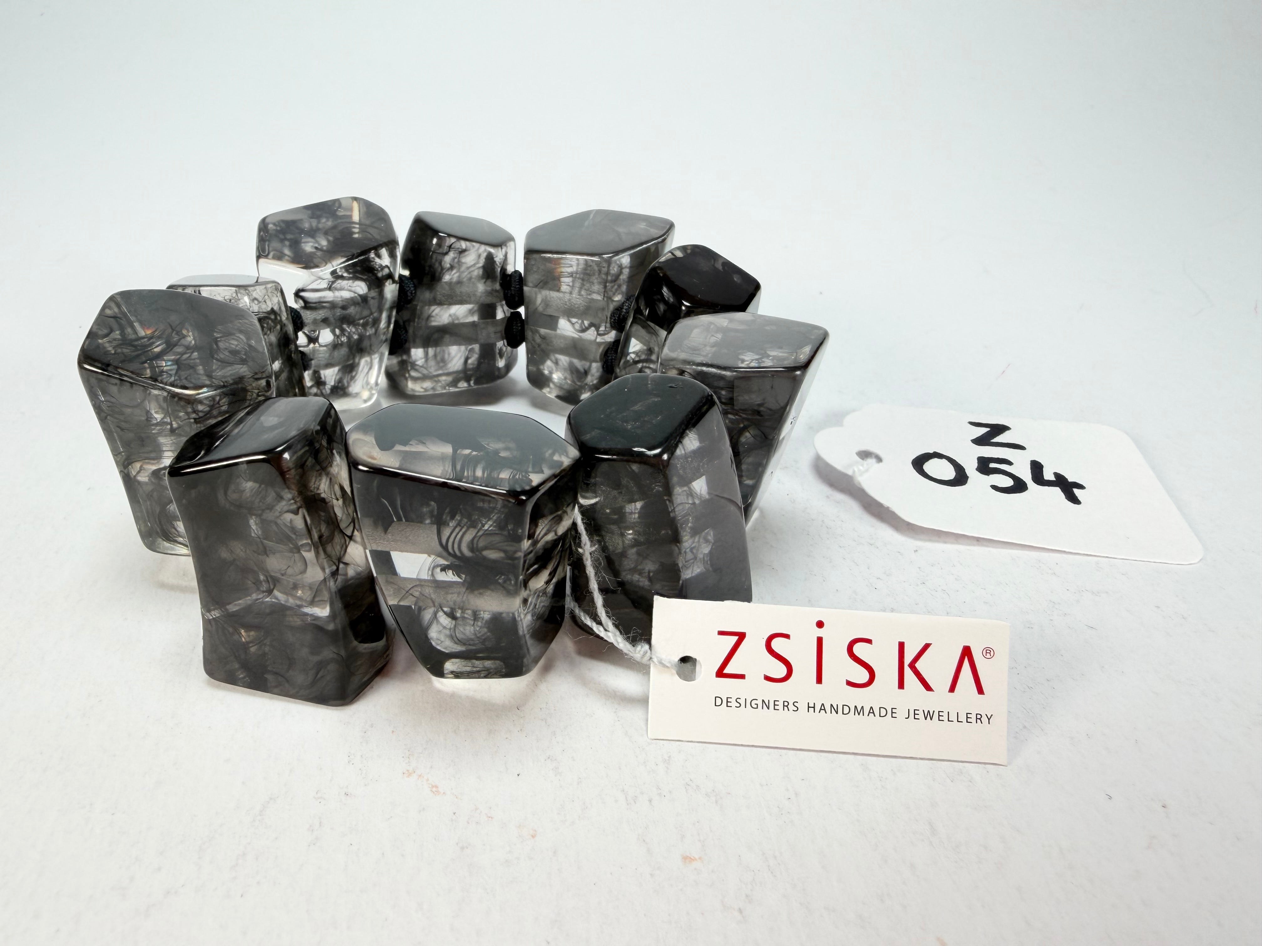 Zsiska - Emocion Marble Black Large Resin Bracelet ( 9150301MBLAQ0L )