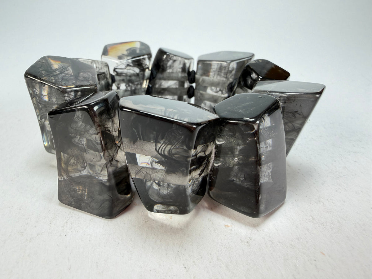 Zsiska - Emocion Marble Black Large Resin Bracelet ( 9150301MBLAQ0L )