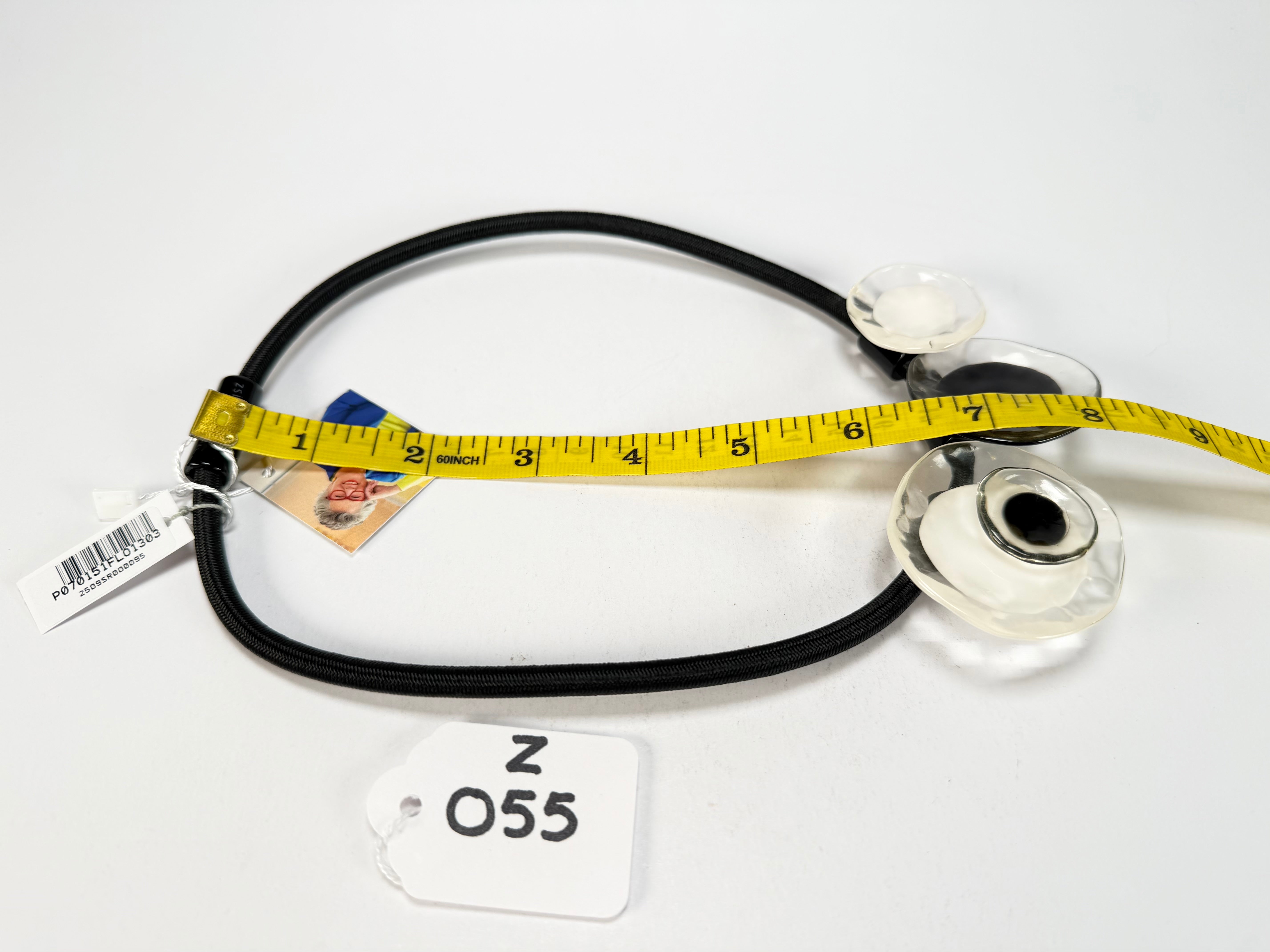 Zsiska - Flora "Prue Leith" Black & White 3 Bead Resin Necklace ( P070151FLO1303 )