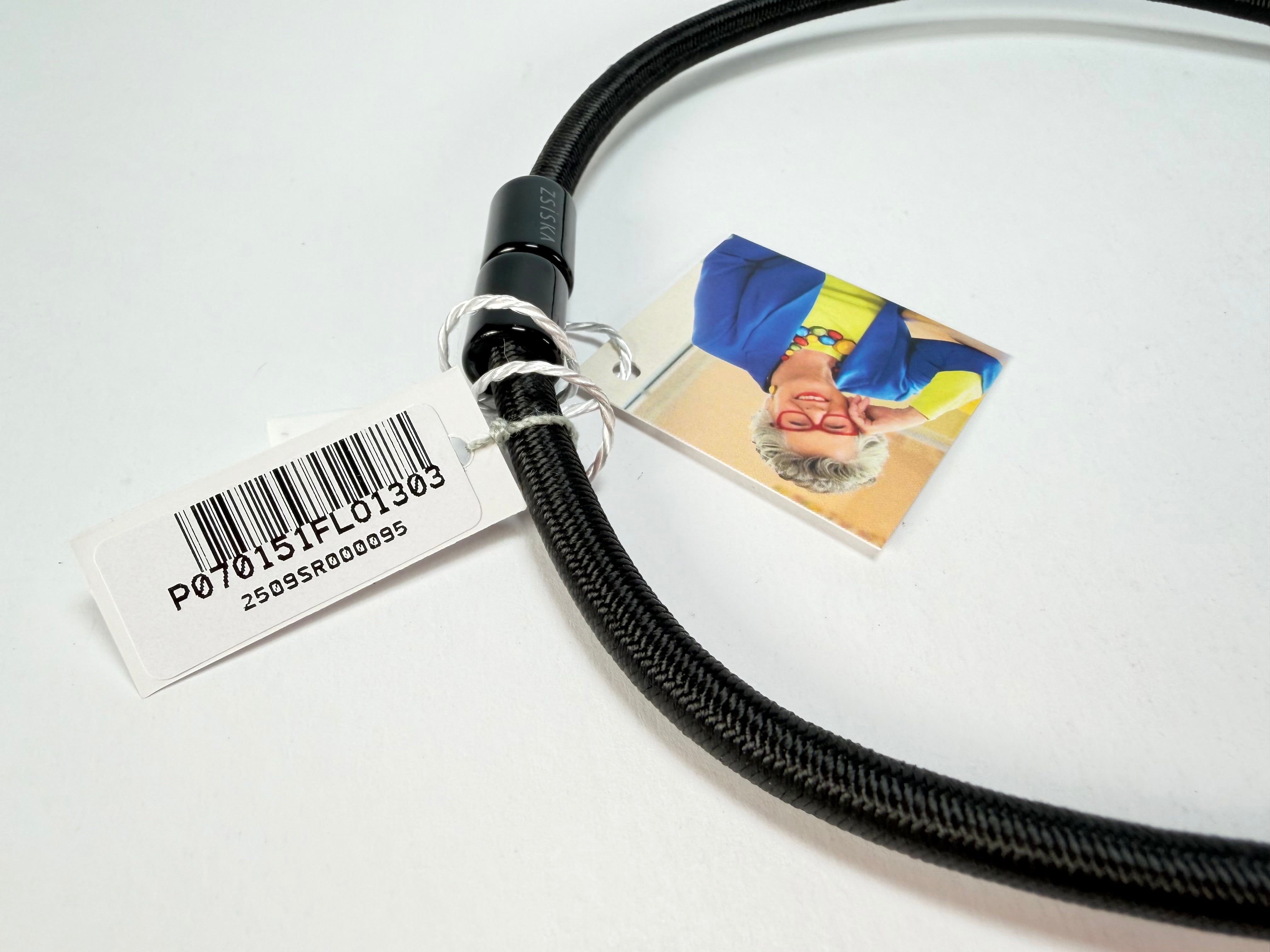 Zsiska - Flora "Prue Leith" Black & White 3 Bead Resin Necklace ( P070151FLO1303 )