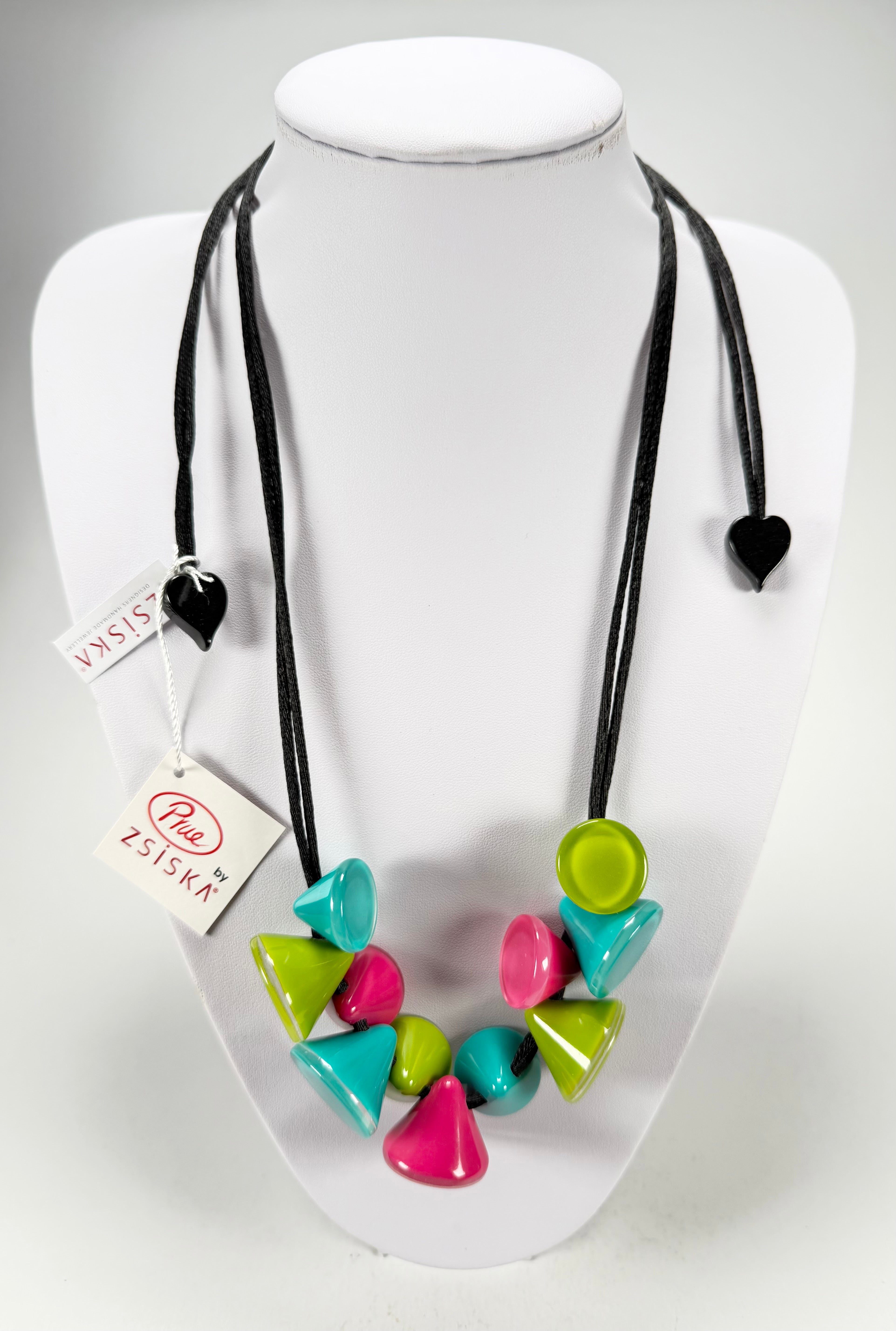 Zsiska - Joy 11 Bead Cool Colours Resin Necklace ( P150102JOY3Q11 )