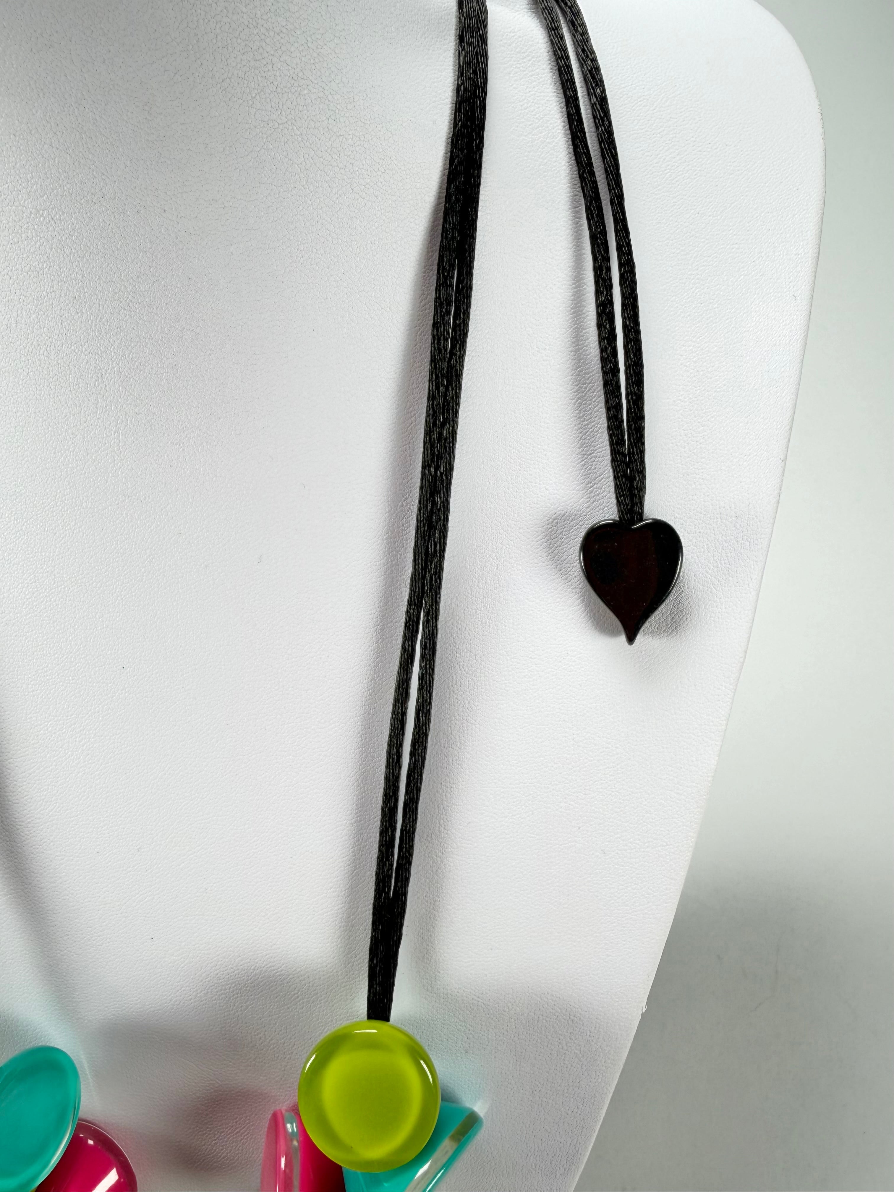 Zsiska - Joy 11 Bead Cool Colours Resin Necklace ( P150102JOY3Q11 )