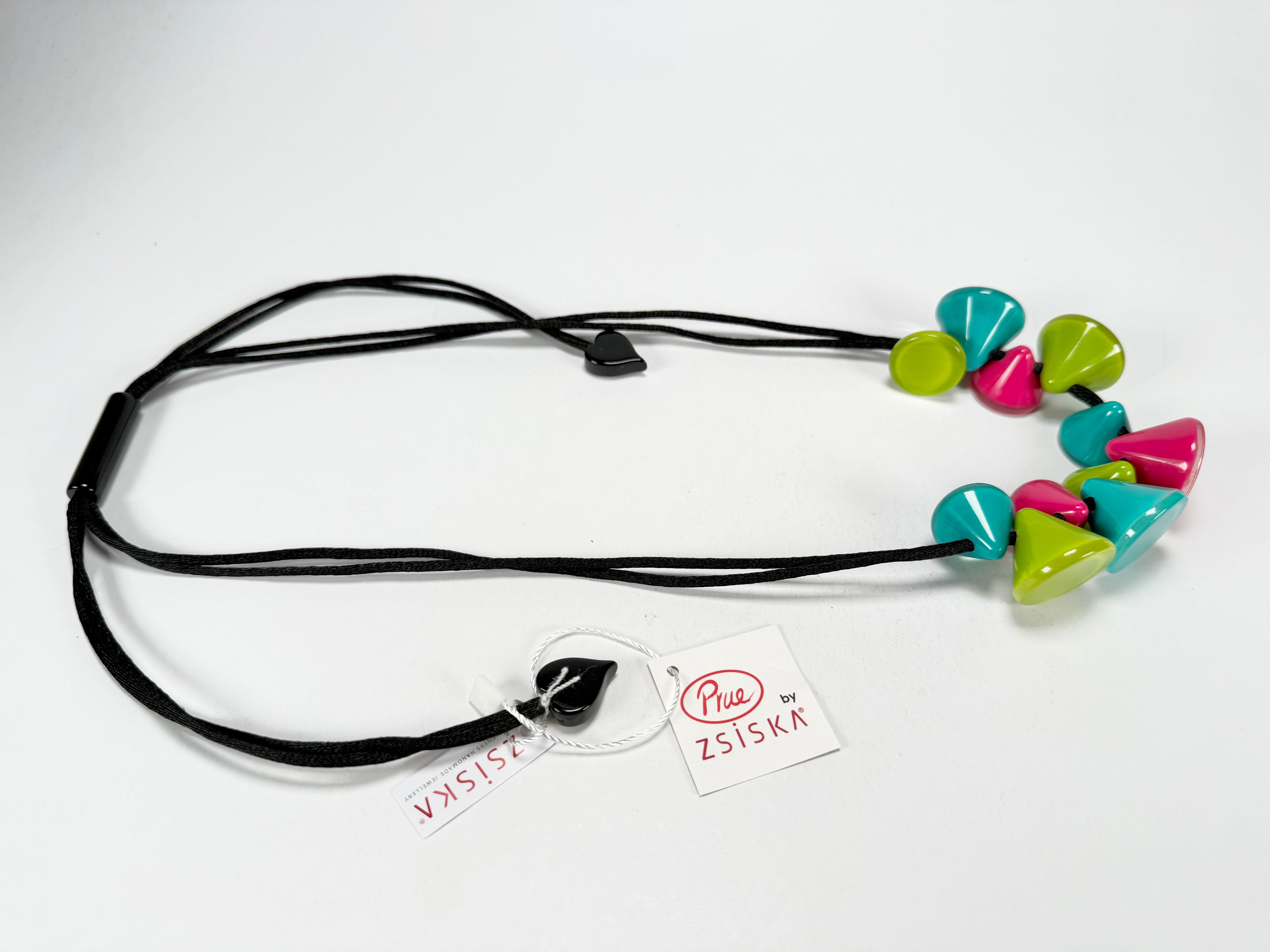 Zsiska - Joy 11 Bead Cool Colours Resin Necklace ( P150102JOY3Q11 )