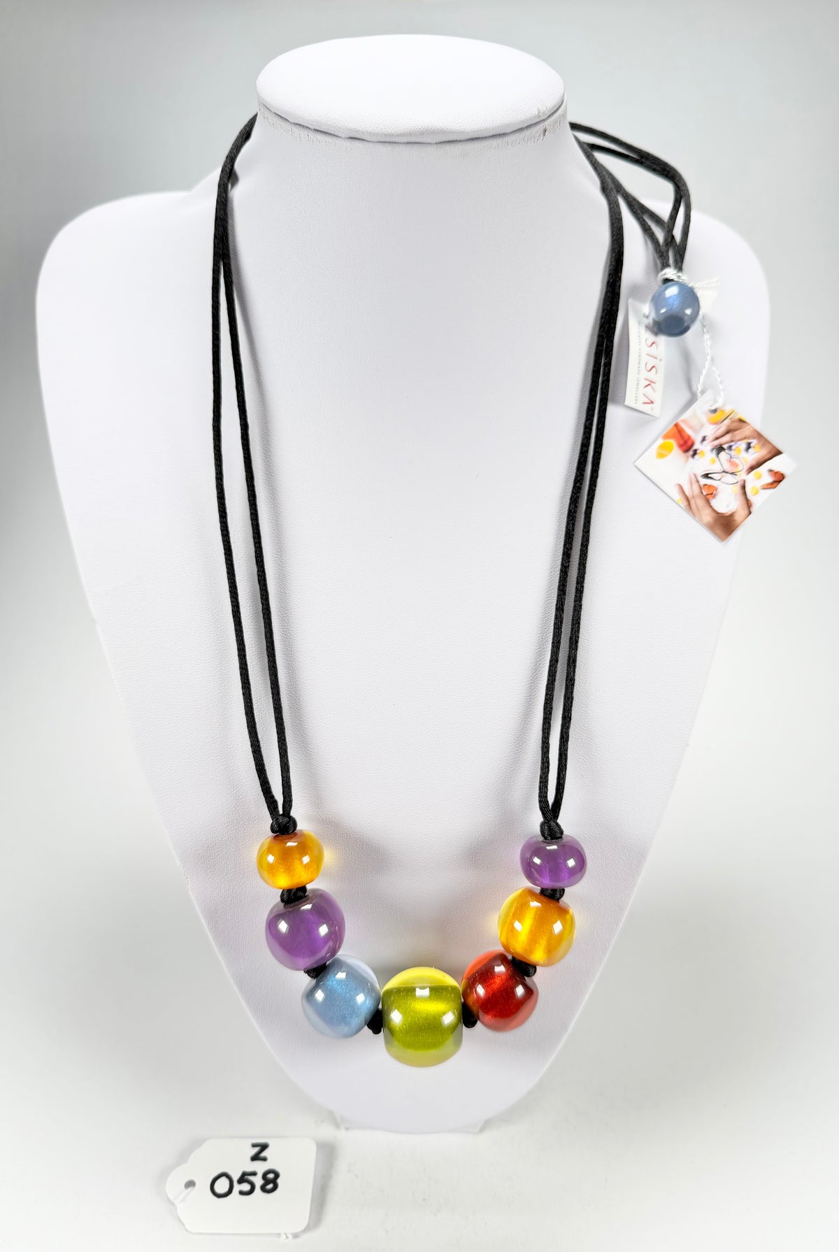 Zsiska - Colourful Beads 7 Bead New Spectrum Resin Necklace ( 40101470499Q07 )