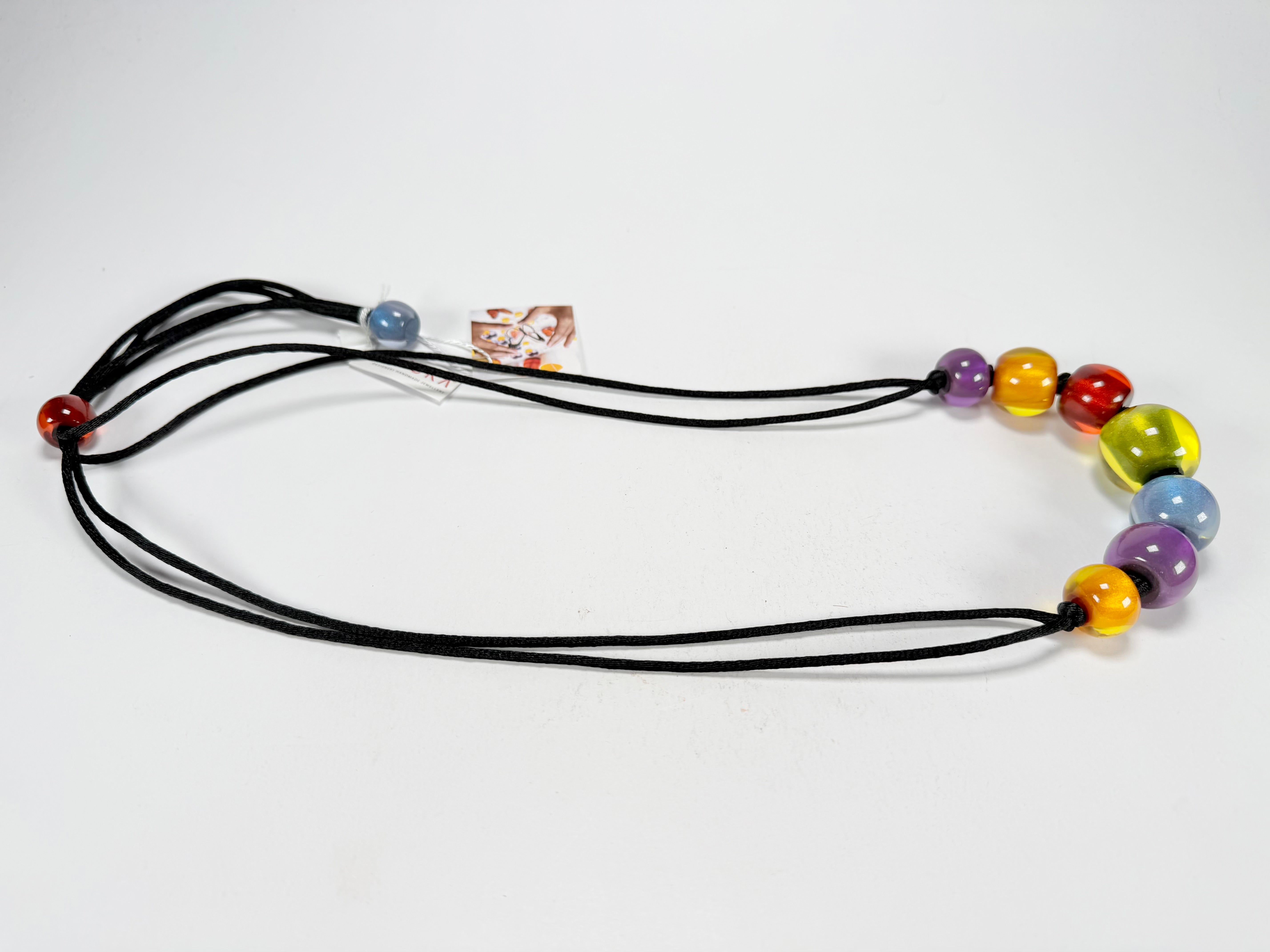 Zsiska - Colourful Beads 7 Bead New Spectrum Resin Necklace ( 40101470499Q07 )