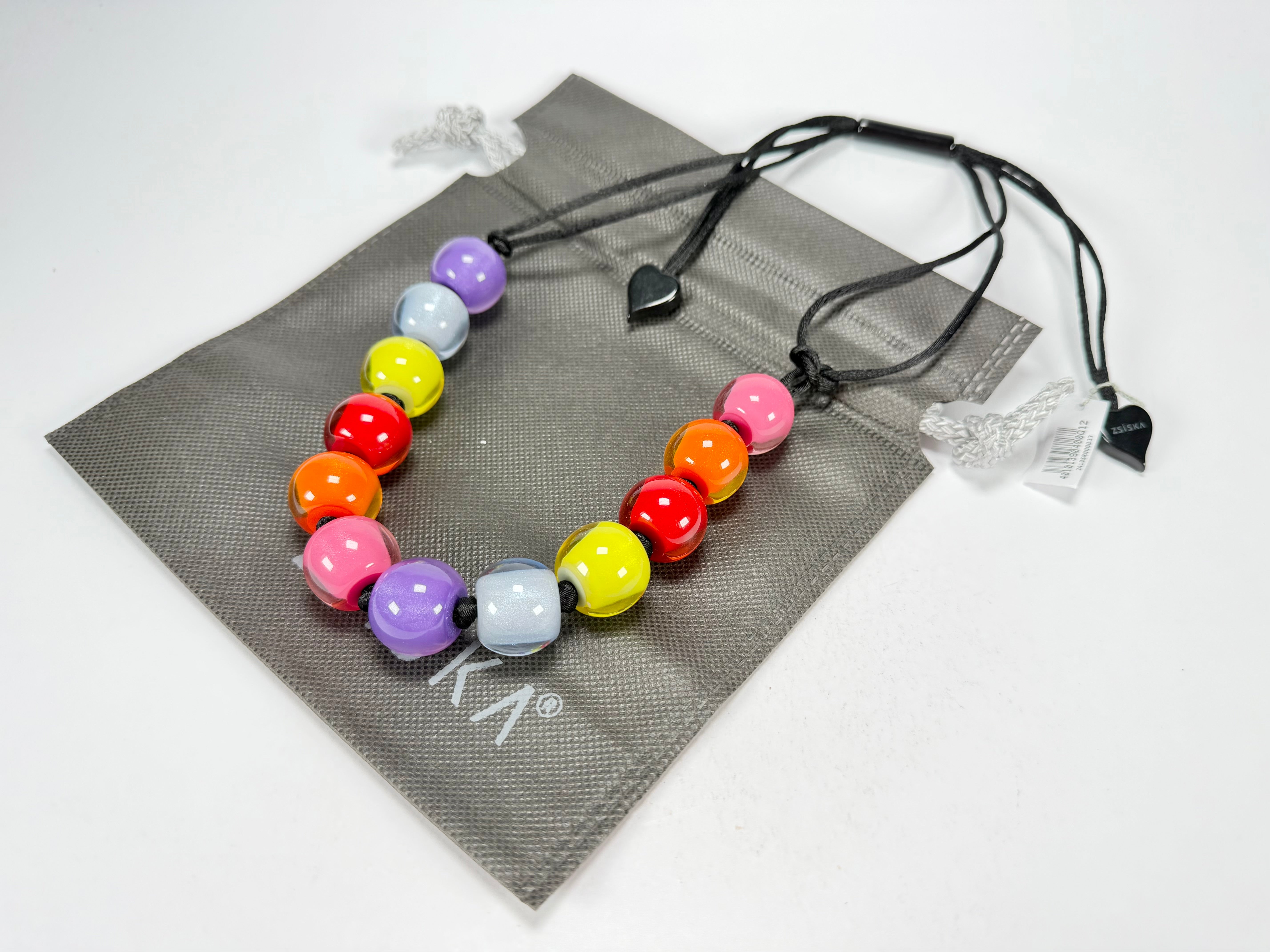 Zsiska - Colourful Beads 12 Bead Spectrum Resin Necklace ( 40101390400Q12 )