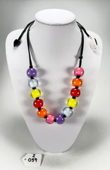 Zsiska - Colourful Beads 12 Bead Spectrum Resin Necklace ( 40101390400Q12 )