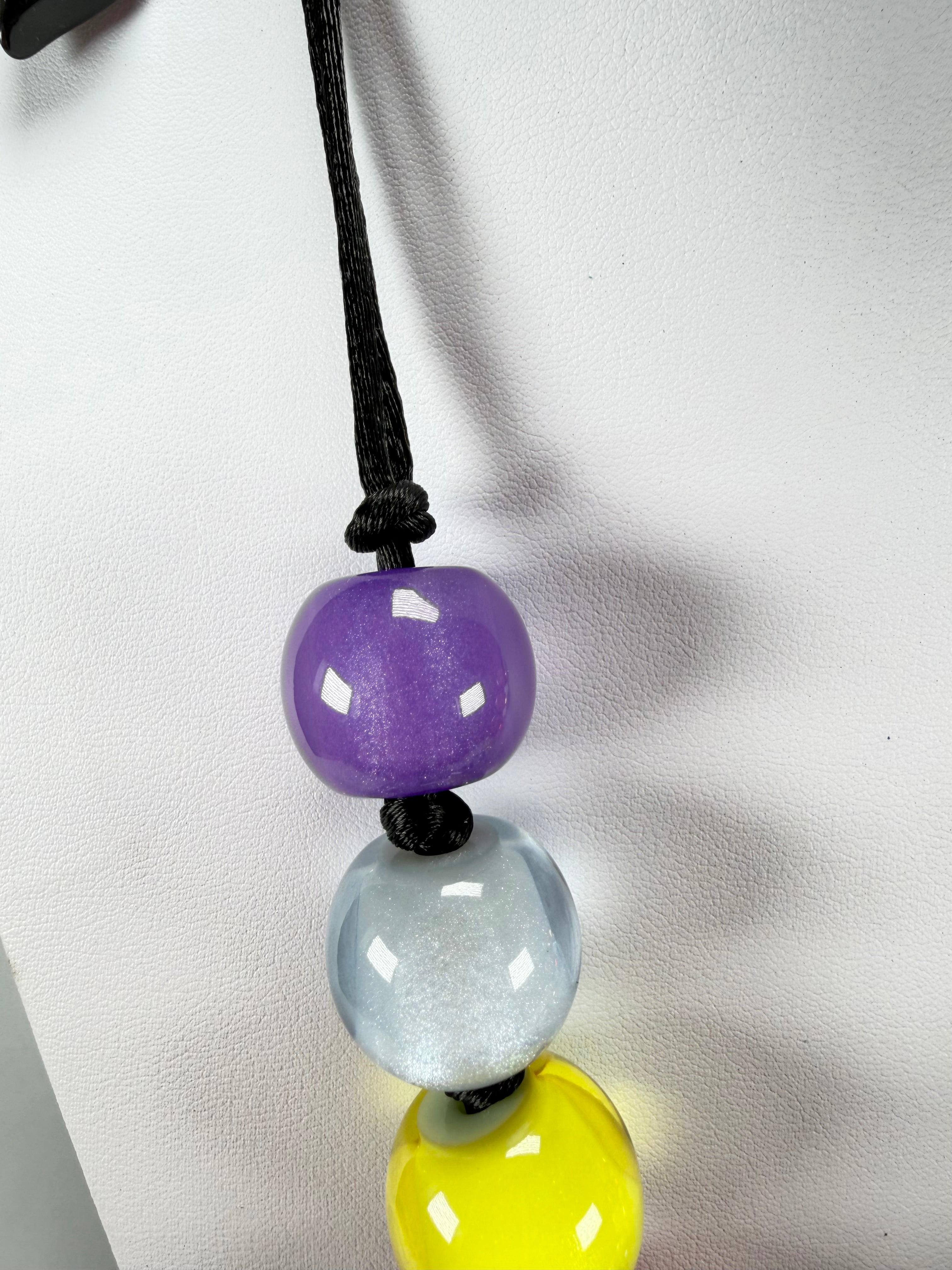 Zsiska - Colourful Beads 12 Bead Spectrum Resin Necklace ( 40101390400Q12 )