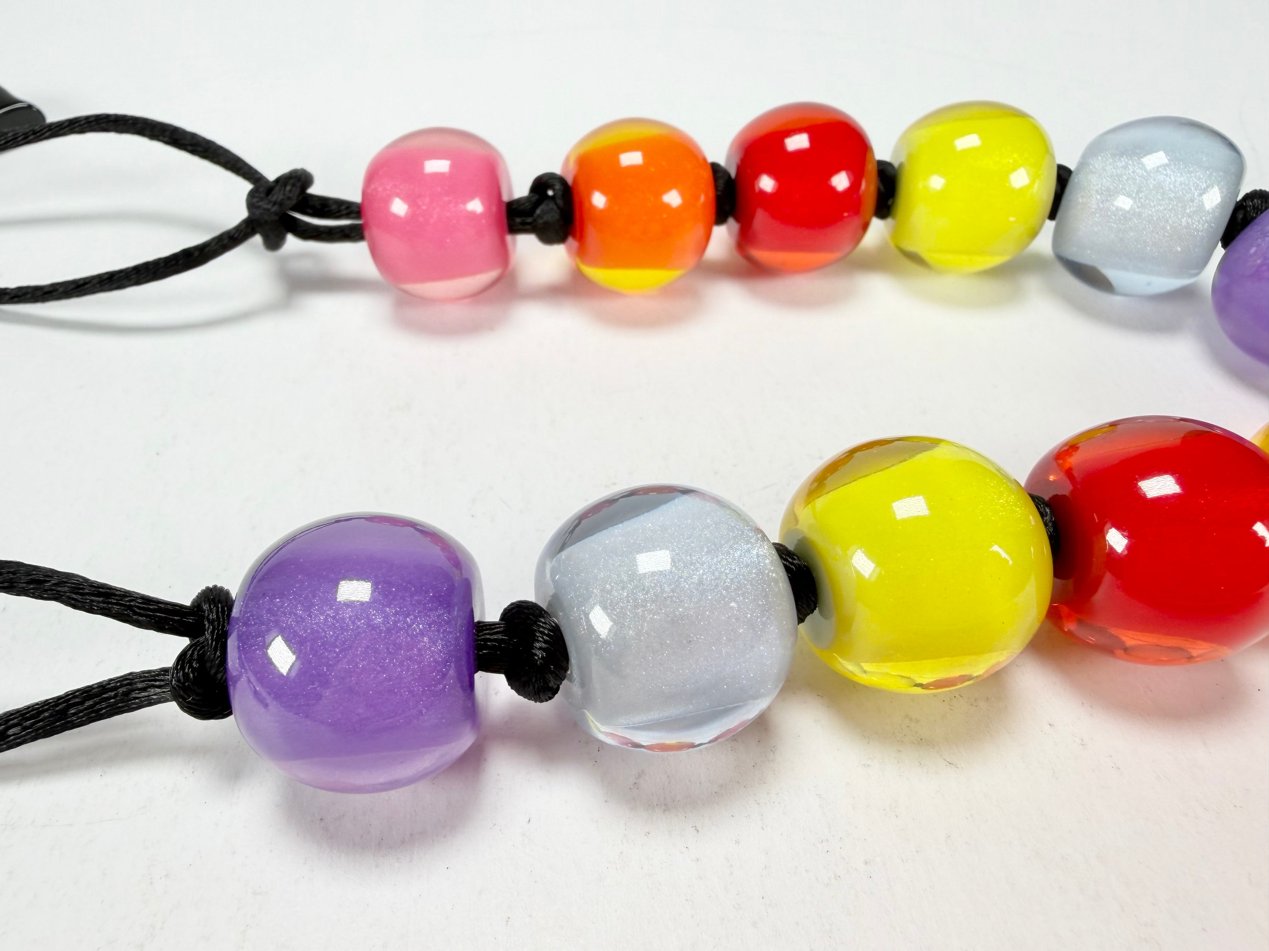 Zsiska - Colourful Beads 12 Bead Spectrum Resin Necklace ( 40101390400Q12 )