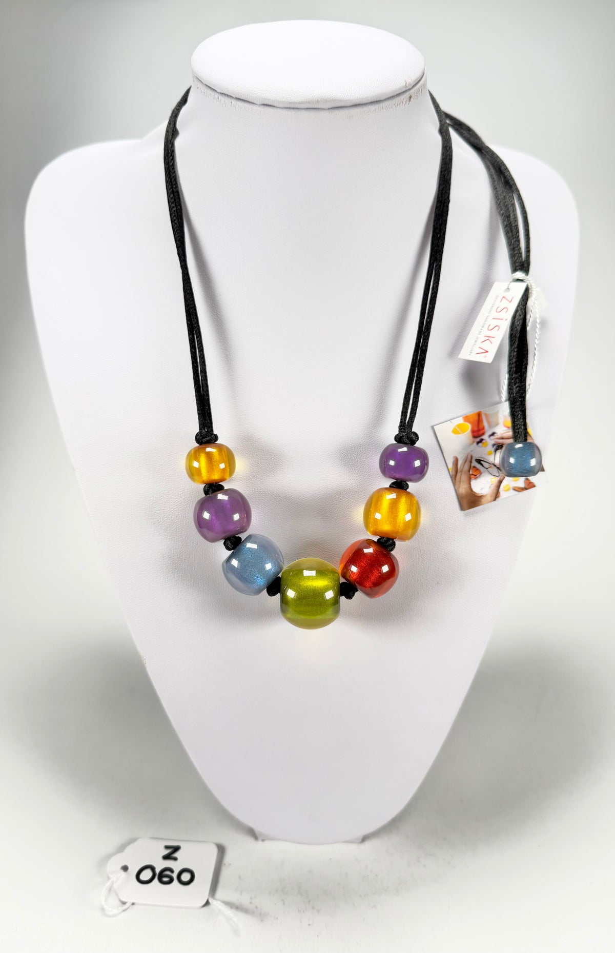 Zsiska - Colourful Beads 7 Bead New Spectrum Resin Necklace ( 40101470499Q07 )