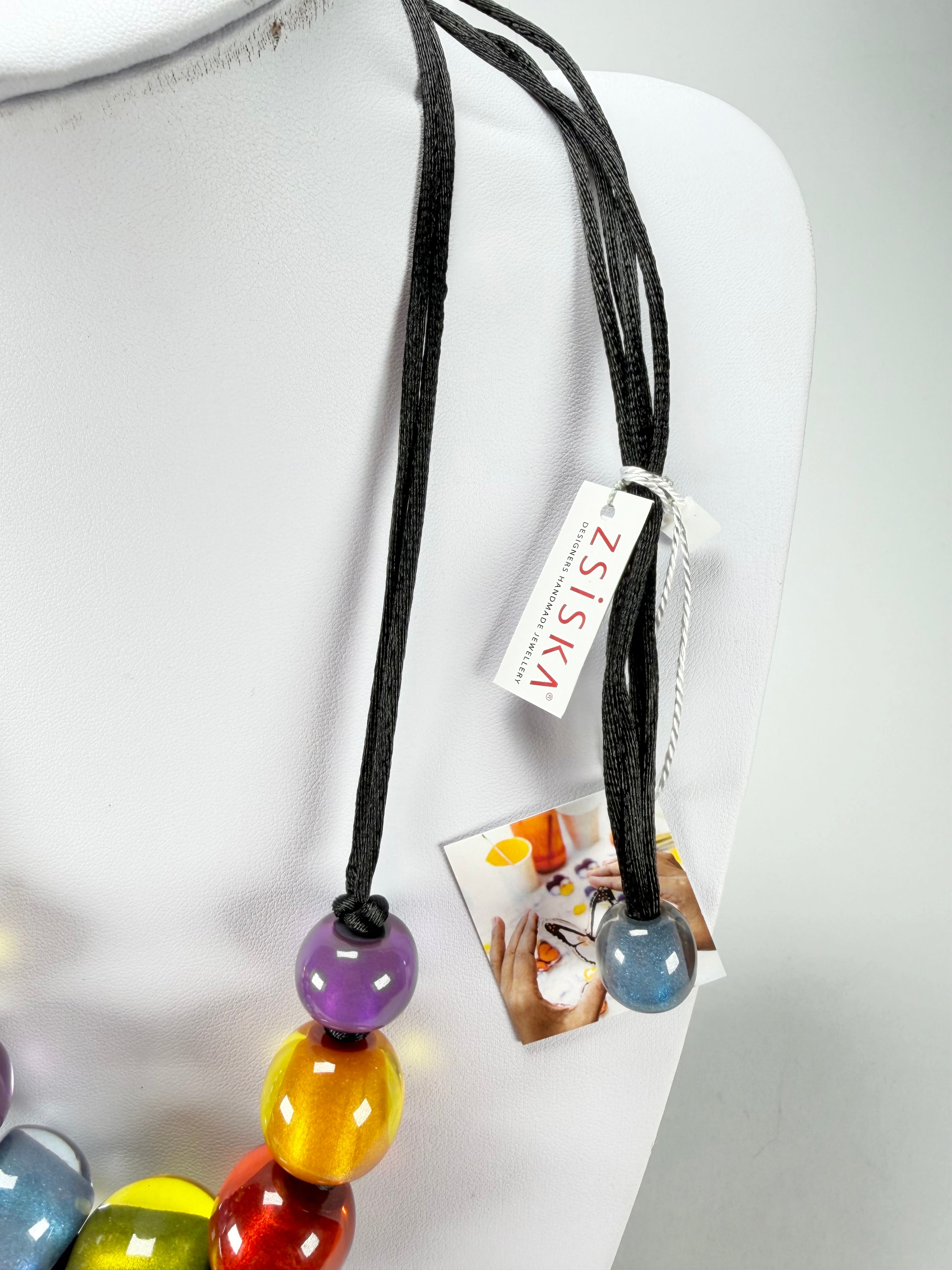 Zsiska - Colourful Beads 7 Bead New Spectrum Resin Necklace ( 40101470499Q07 )