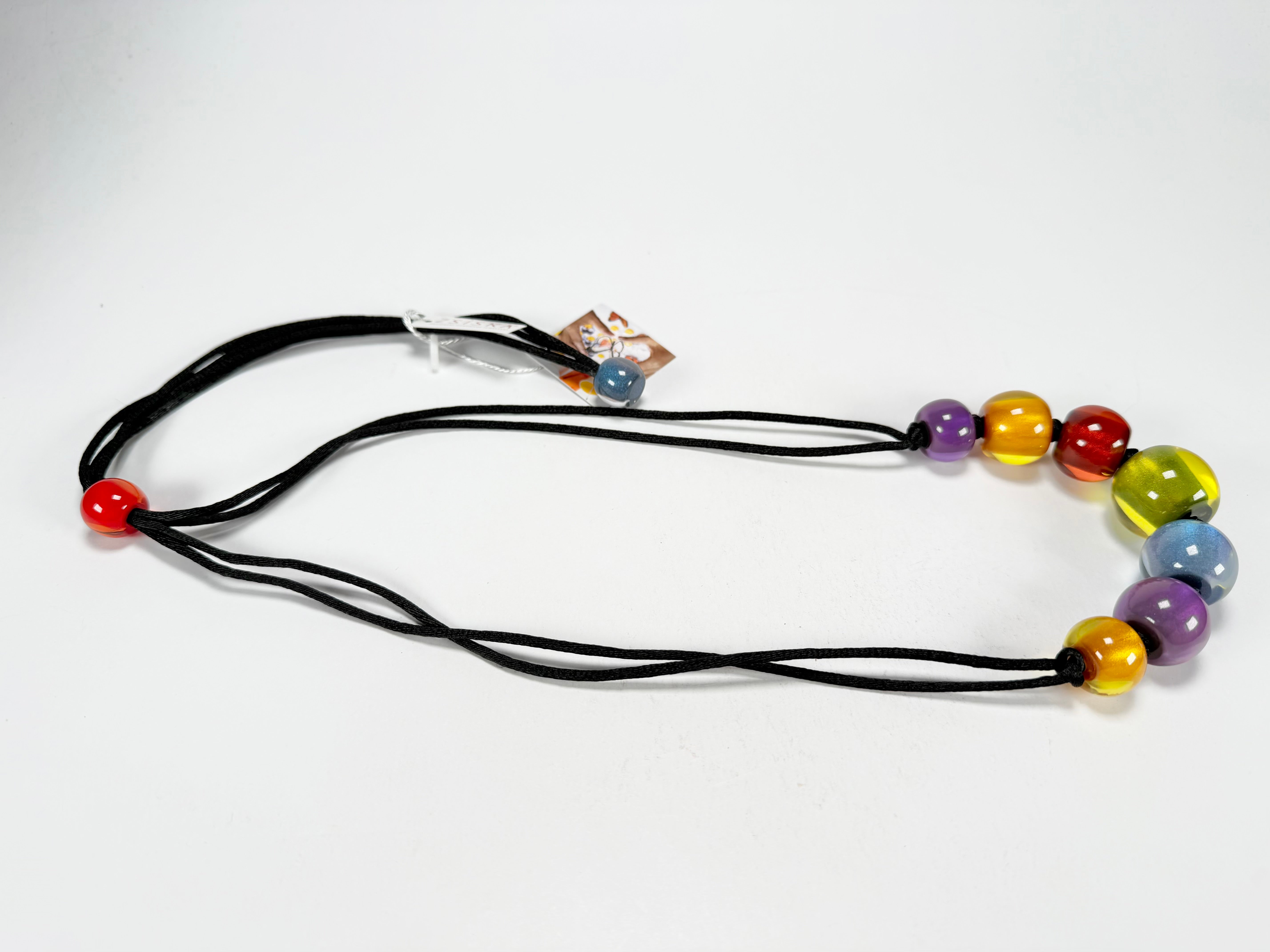 Zsiska - Colourful Beads 7 Bead New Spectrum Resin Necklace ( 40101470499Q07 )