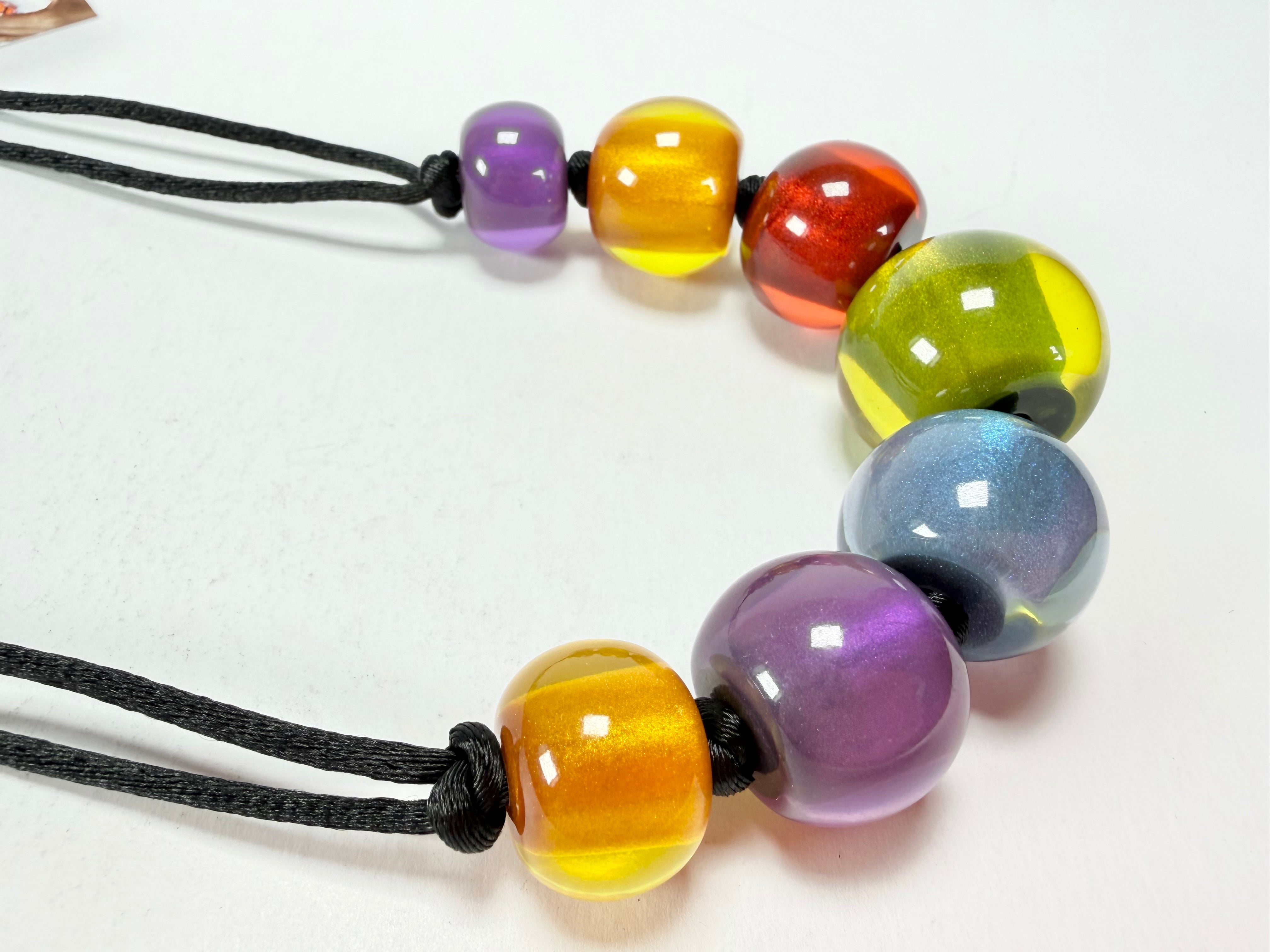 Zsiska - Colourful Beads 7 Bead New Spectrum Resin Necklace ( 40101470499Q07 )