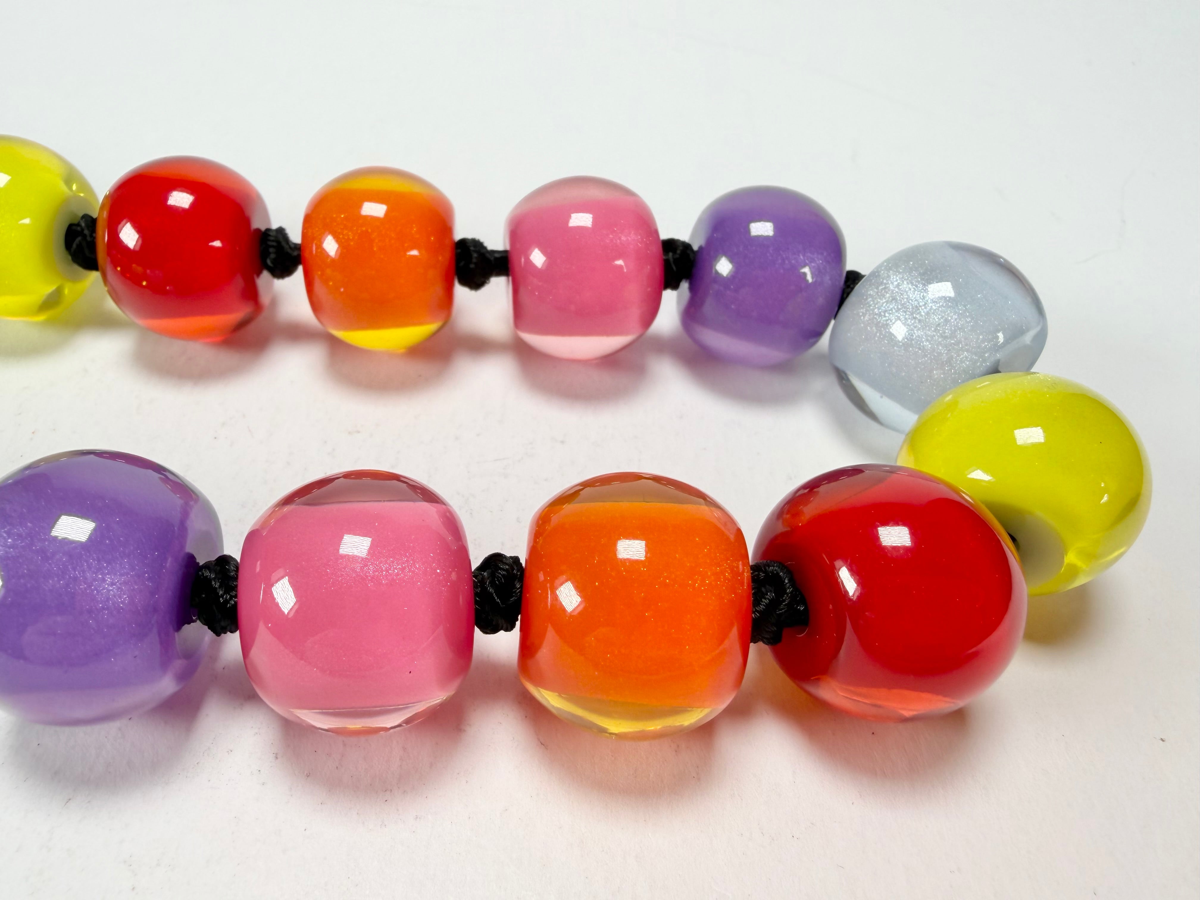 Zsiska - Colourful Beads 20 Bead Spectrum Resin Necklace ( 40101170400Q20 )