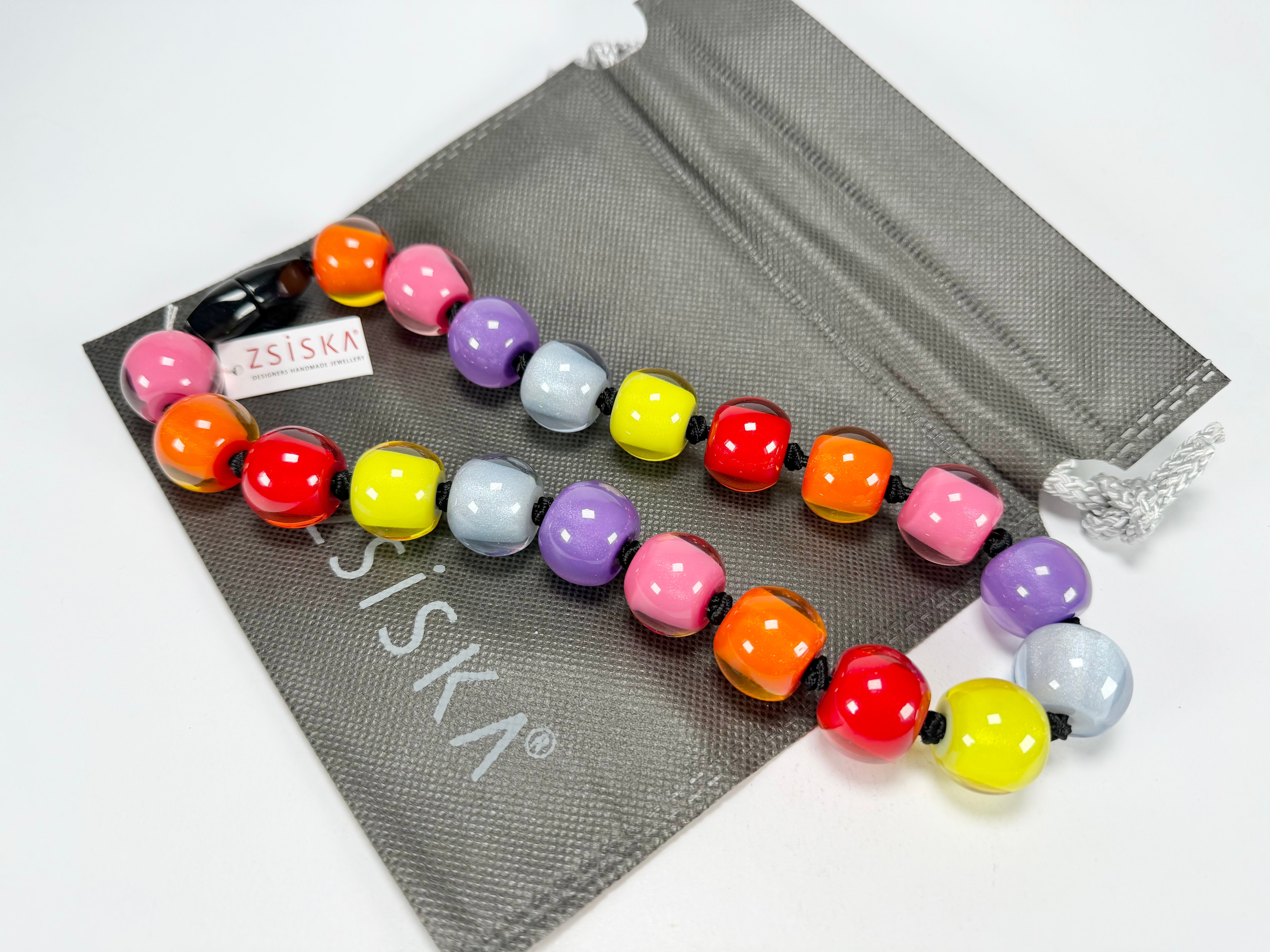 Zsiska - Colourful Beads 20 Bead Spectrum Resin Necklace ( 40101170400Q20 )