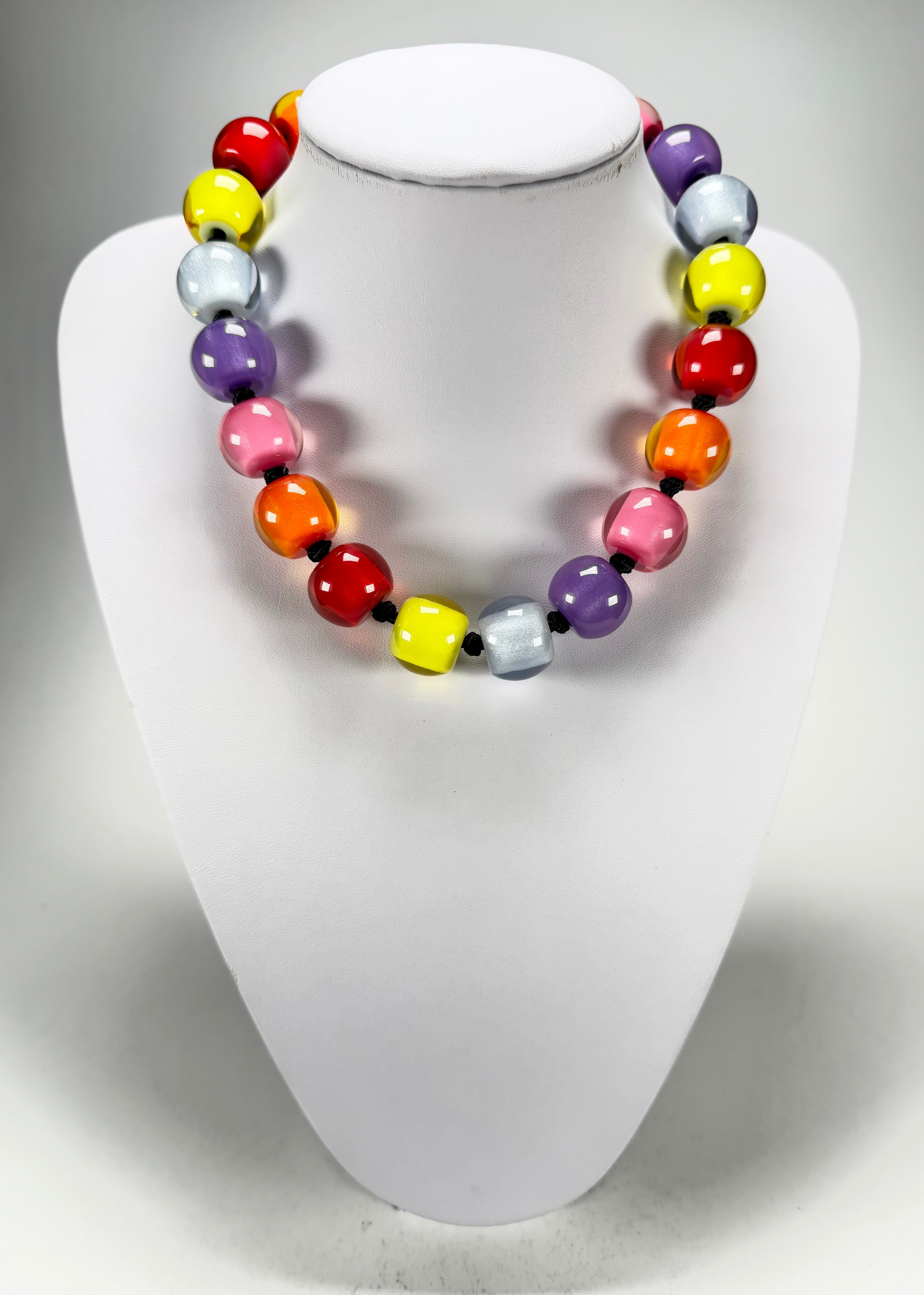 Zsiska - Colourful Beads 20 Bead Spectrum Resin Necklace ( 40101170400Q20 )