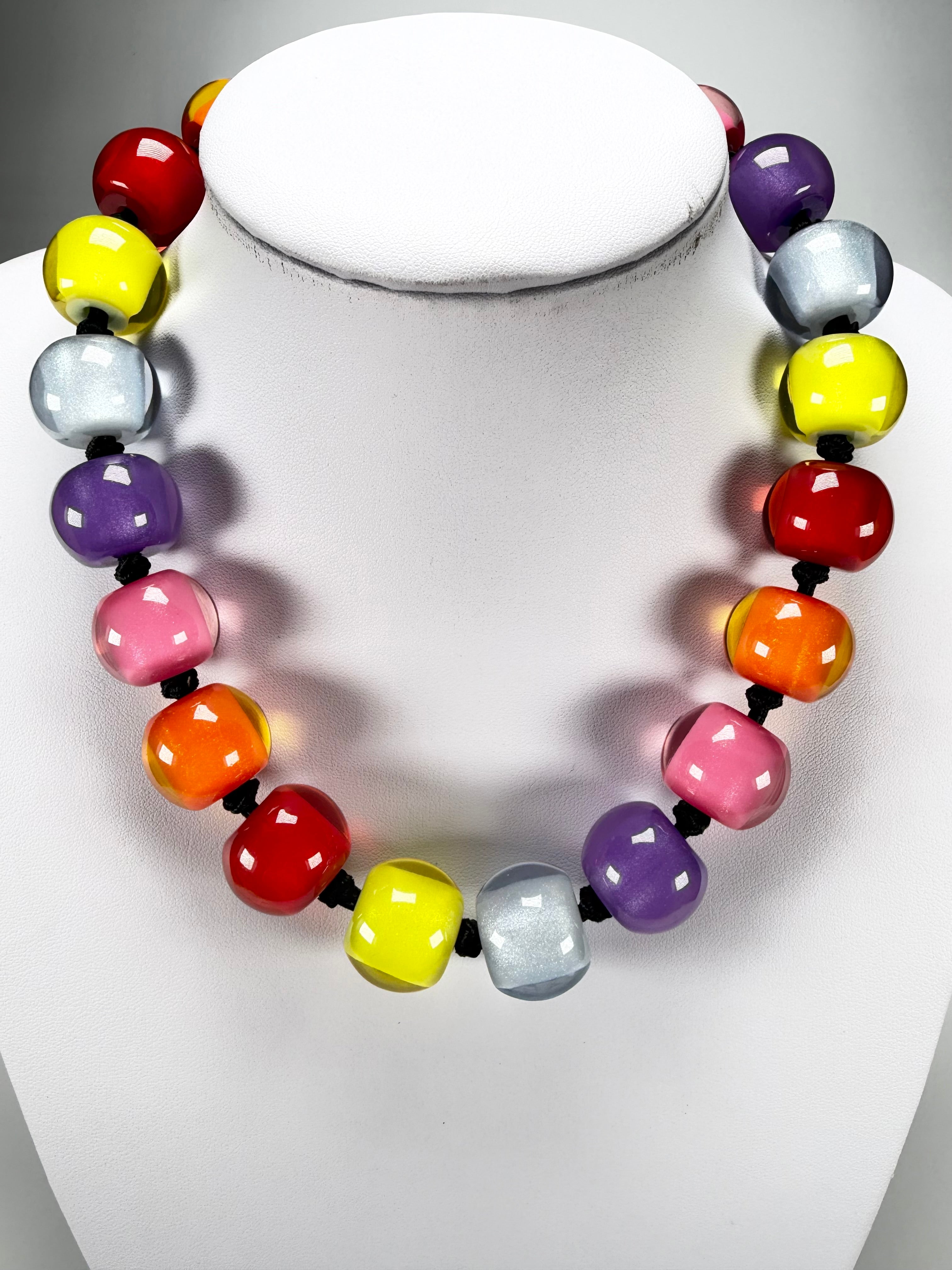 Zsiska - Colourful Beads 20 Bead Spectrum Resin Necklace ( 40101170400Q20 )