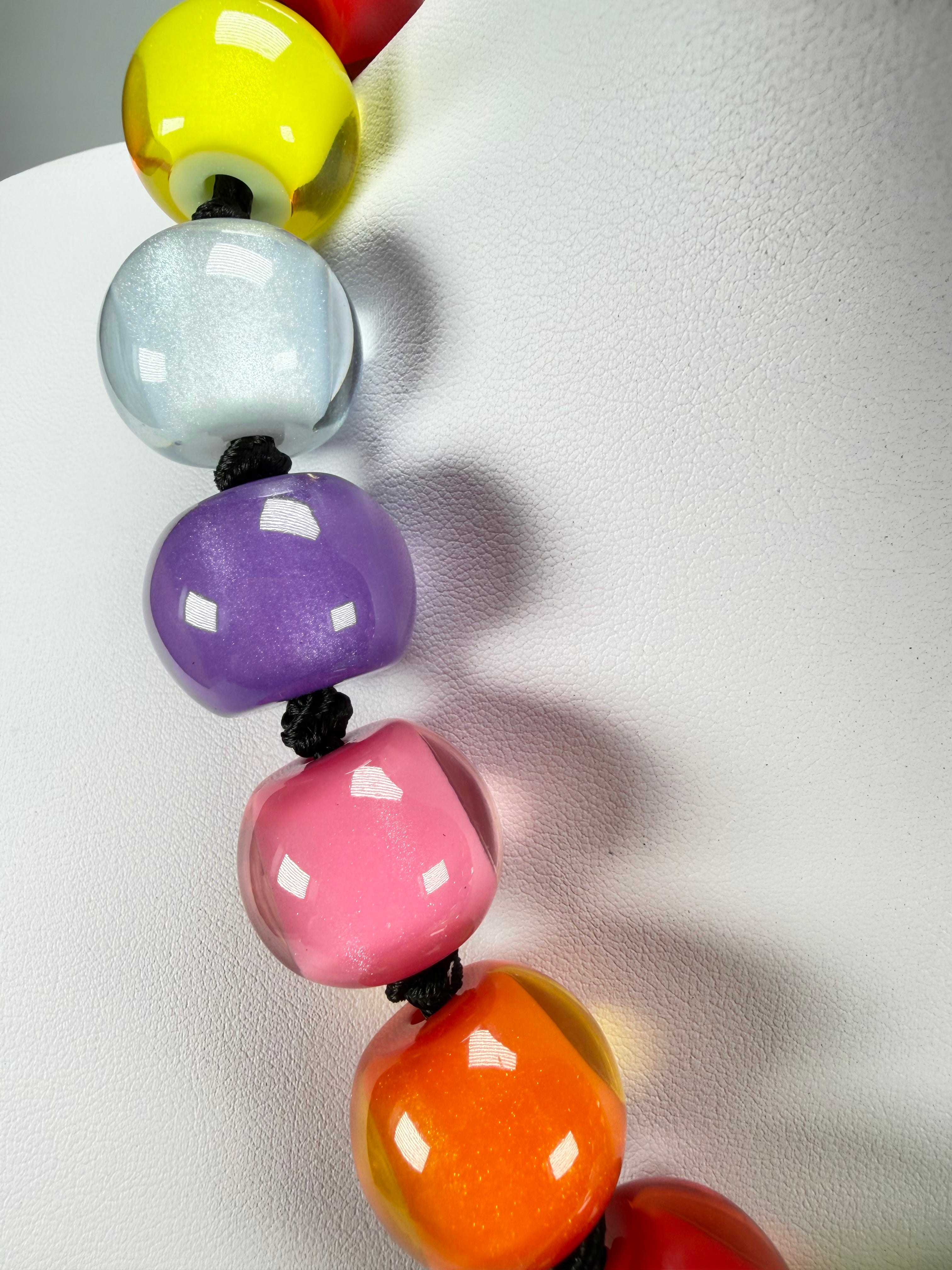 Zsiska - Colourful Beads 20 Bead Spectrum Resin Necklace ( 40101170400Q20 )