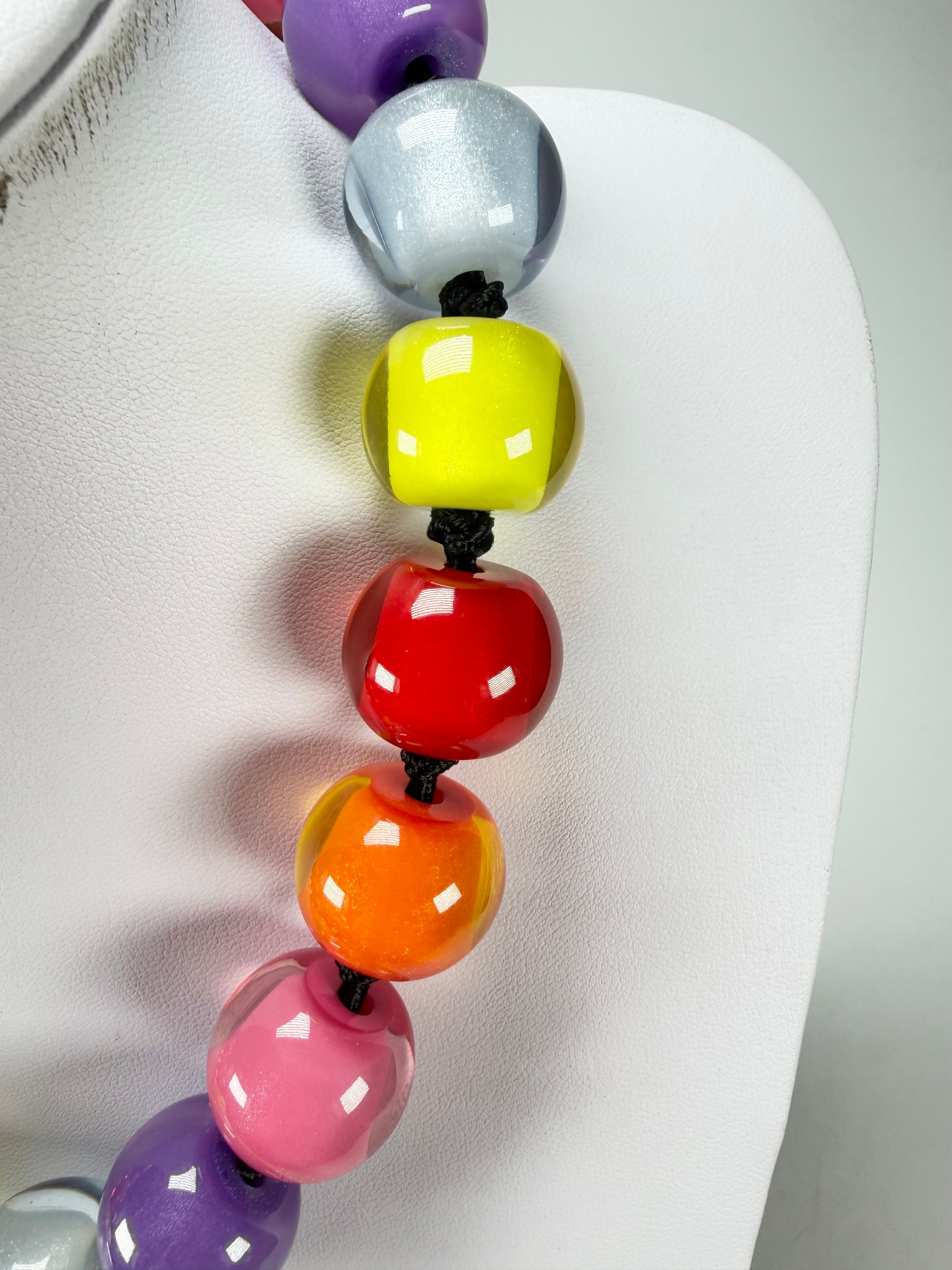 Zsiska - Colourful Beads 20 Bead Spectrum Resin Necklace ( 40101170400Q20 )