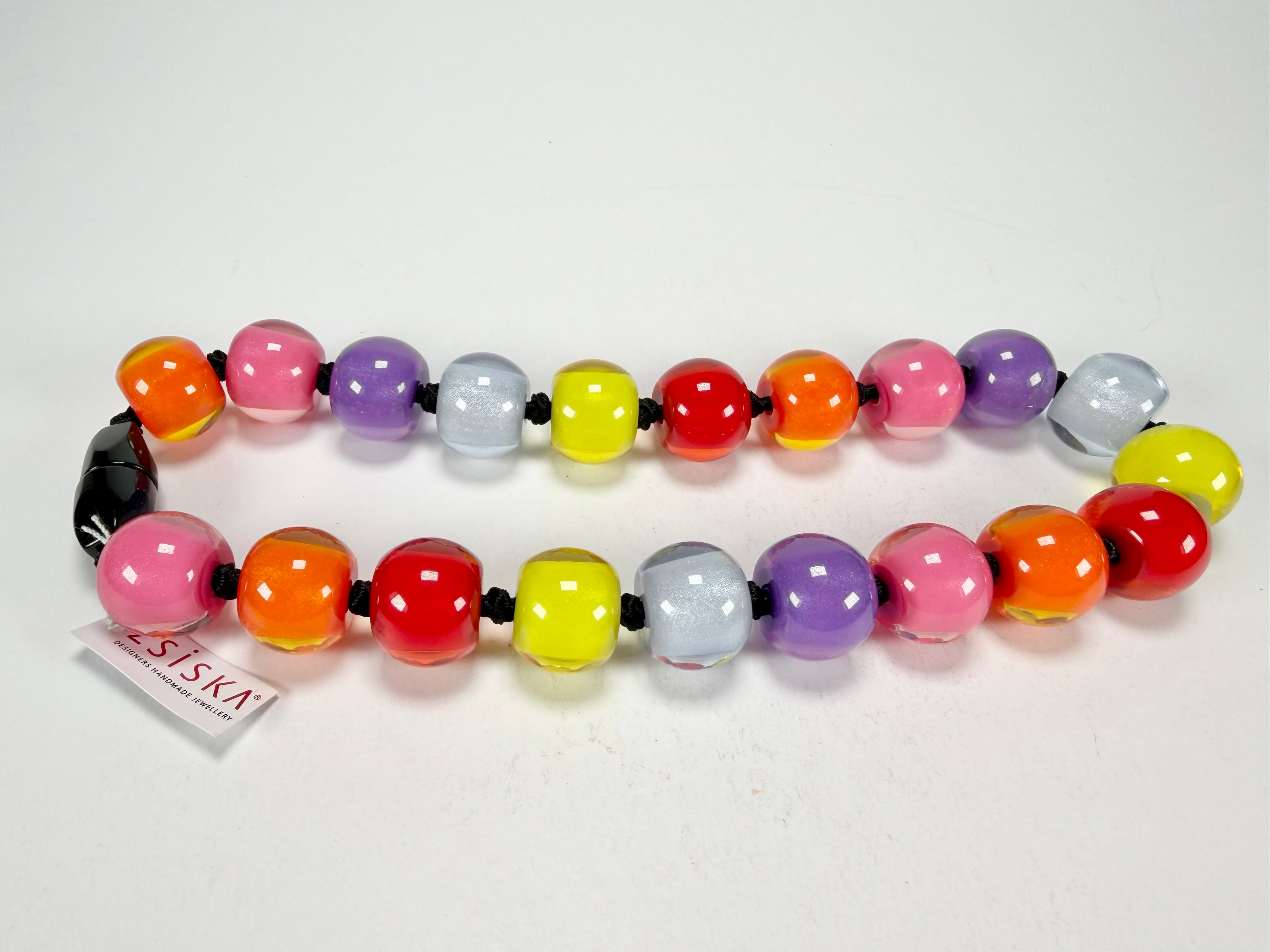 Zsiska - Colourful Beads 20 Bead Spectrum Resin Necklace ( 40101170400Q20 )