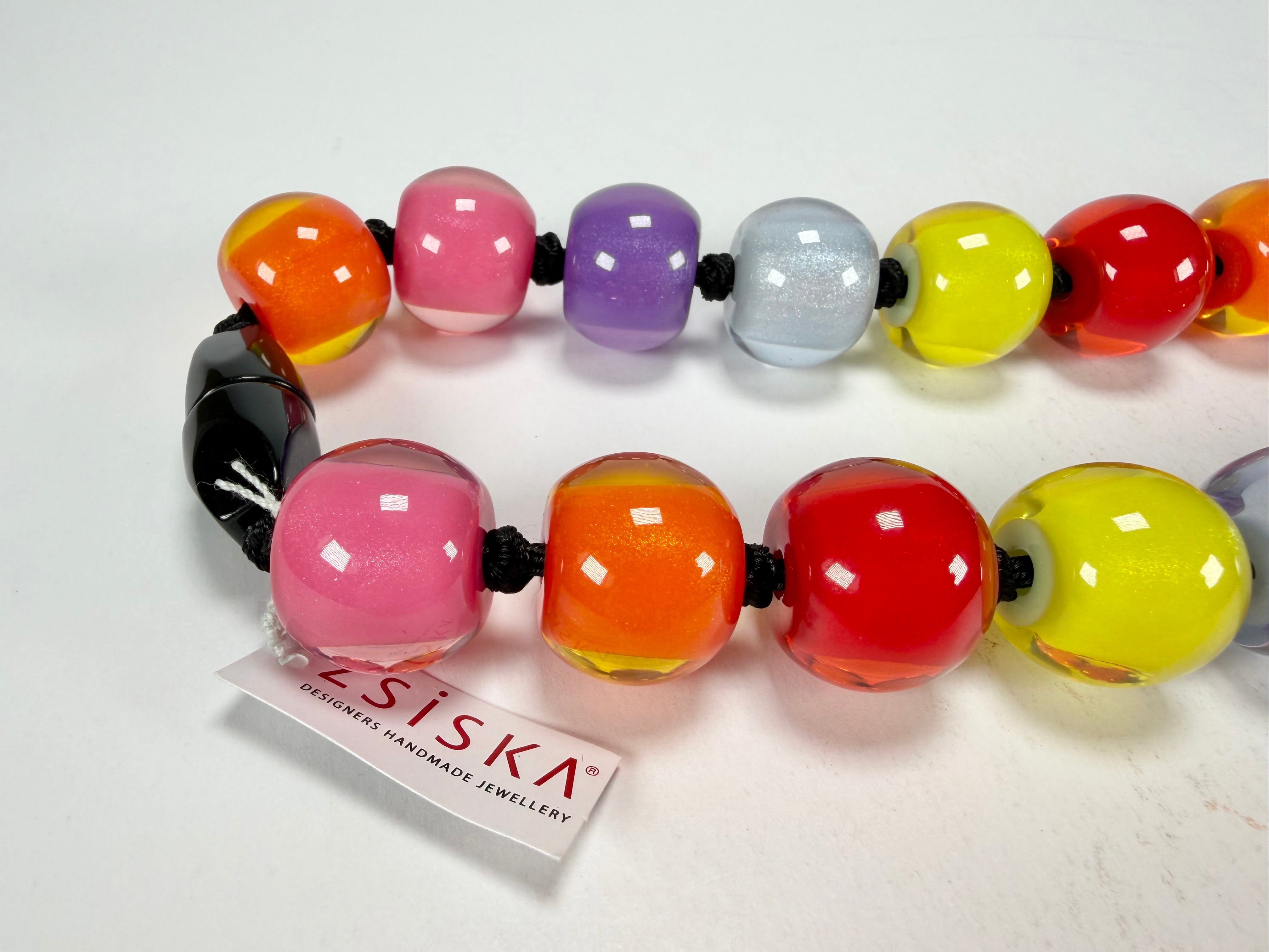 Zsiska - Colourful Beads 20 Bead Spectrum Resin Necklace ( 40101170400Q20 )