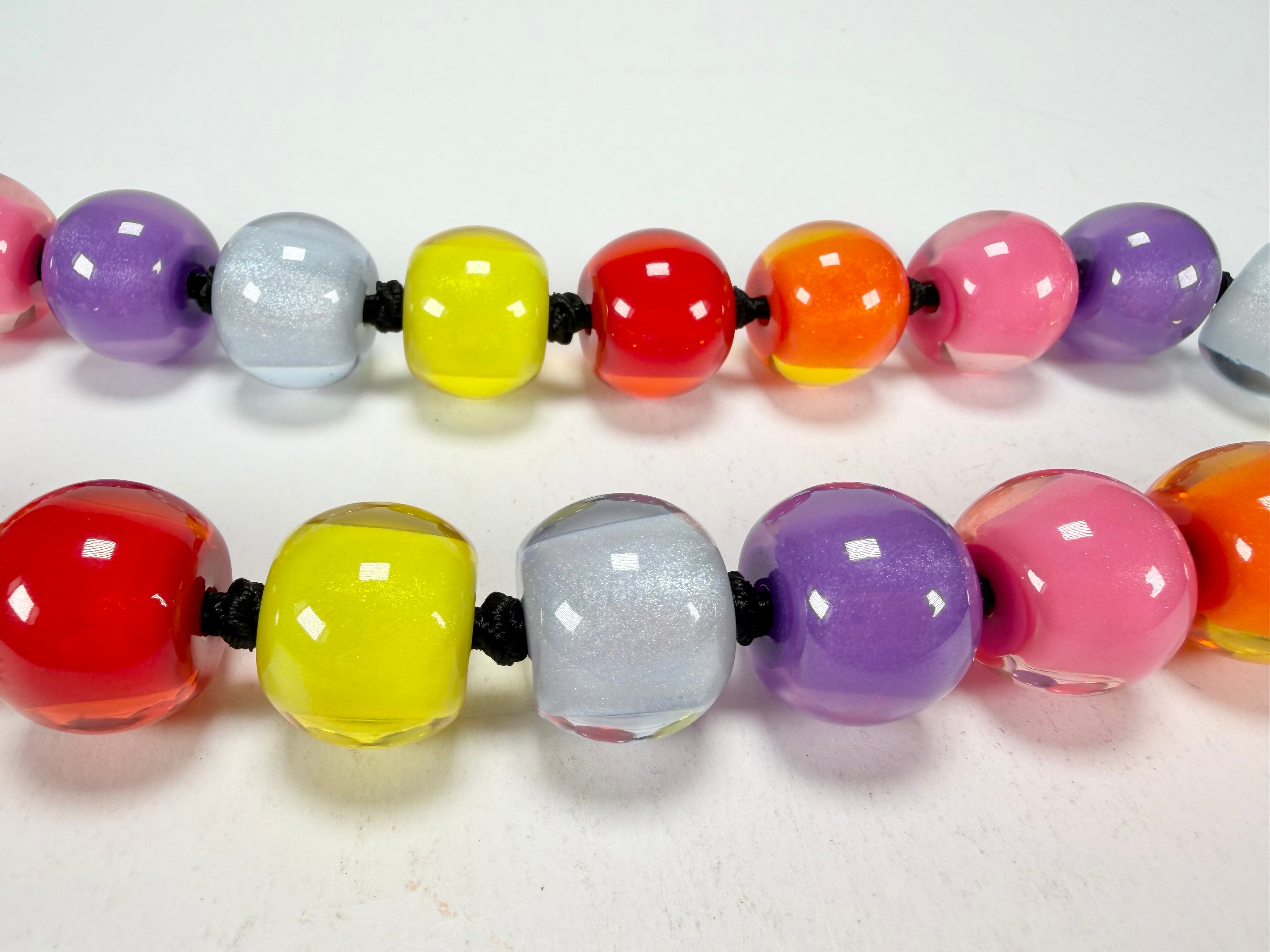 Zsiska - Colourful Beads 20 Bead Spectrum Resin Necklace ( 40101170400Q20 )