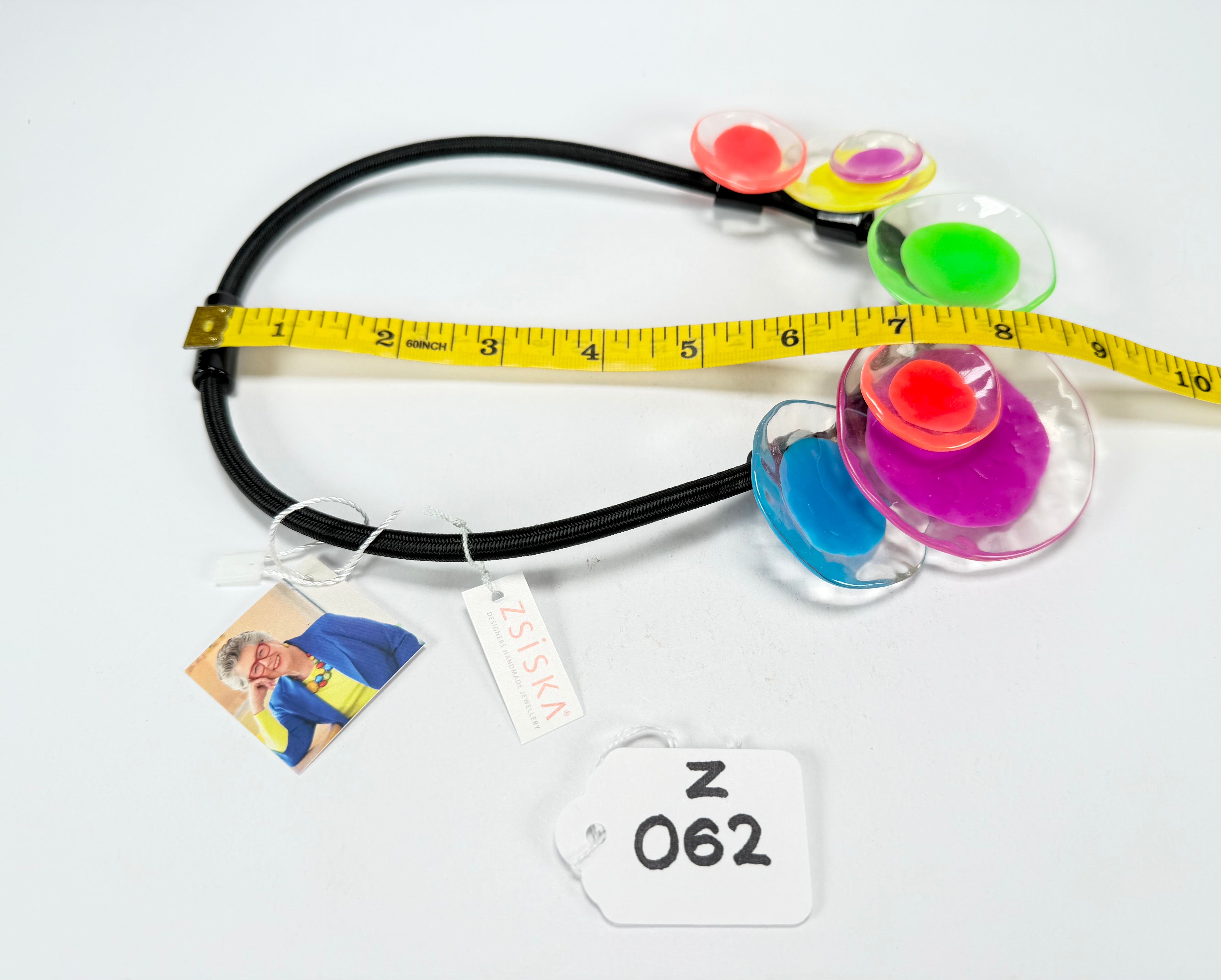 Zsiska - Flora "Prue Leith" Colourful Combination 5 Bead Resin Necklace ( P070150MIX1Q05 )