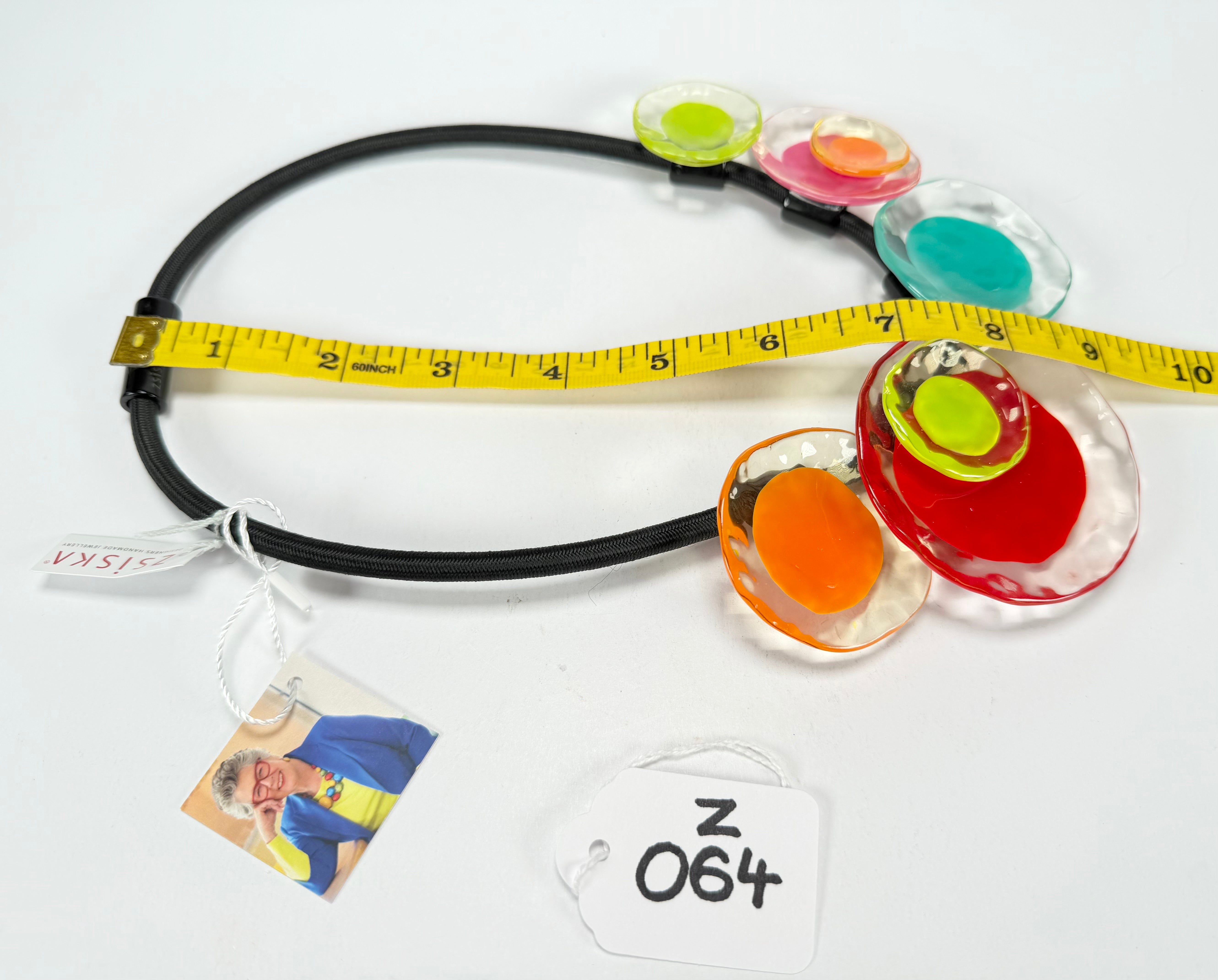 Zsiska - Flora "Prue Leith" Mix Colours 5 Bead Resin Necklace ( P070150MIXXQ05 )